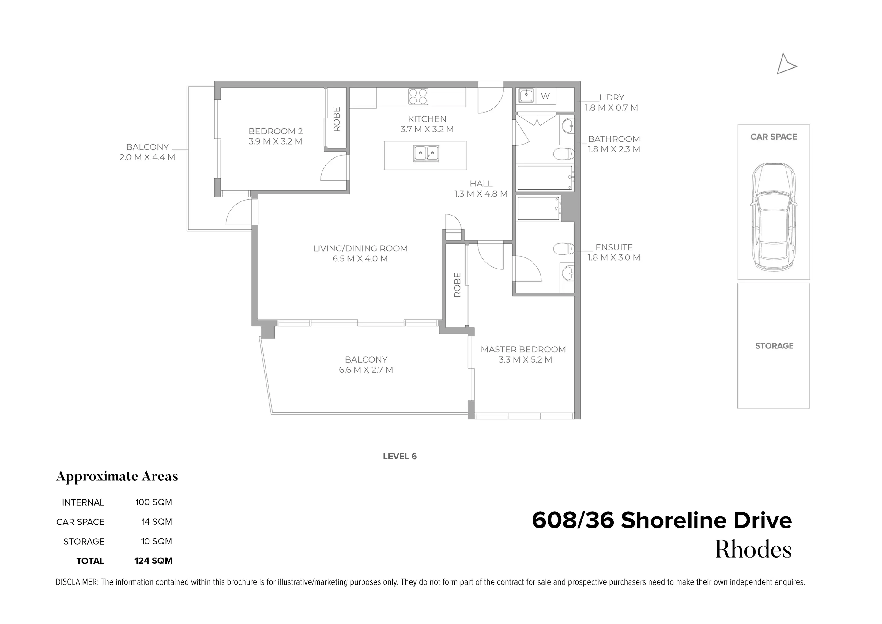 608/36 Shoreline Drive, Rhodes Sold by Chidiac Realty - floorplan