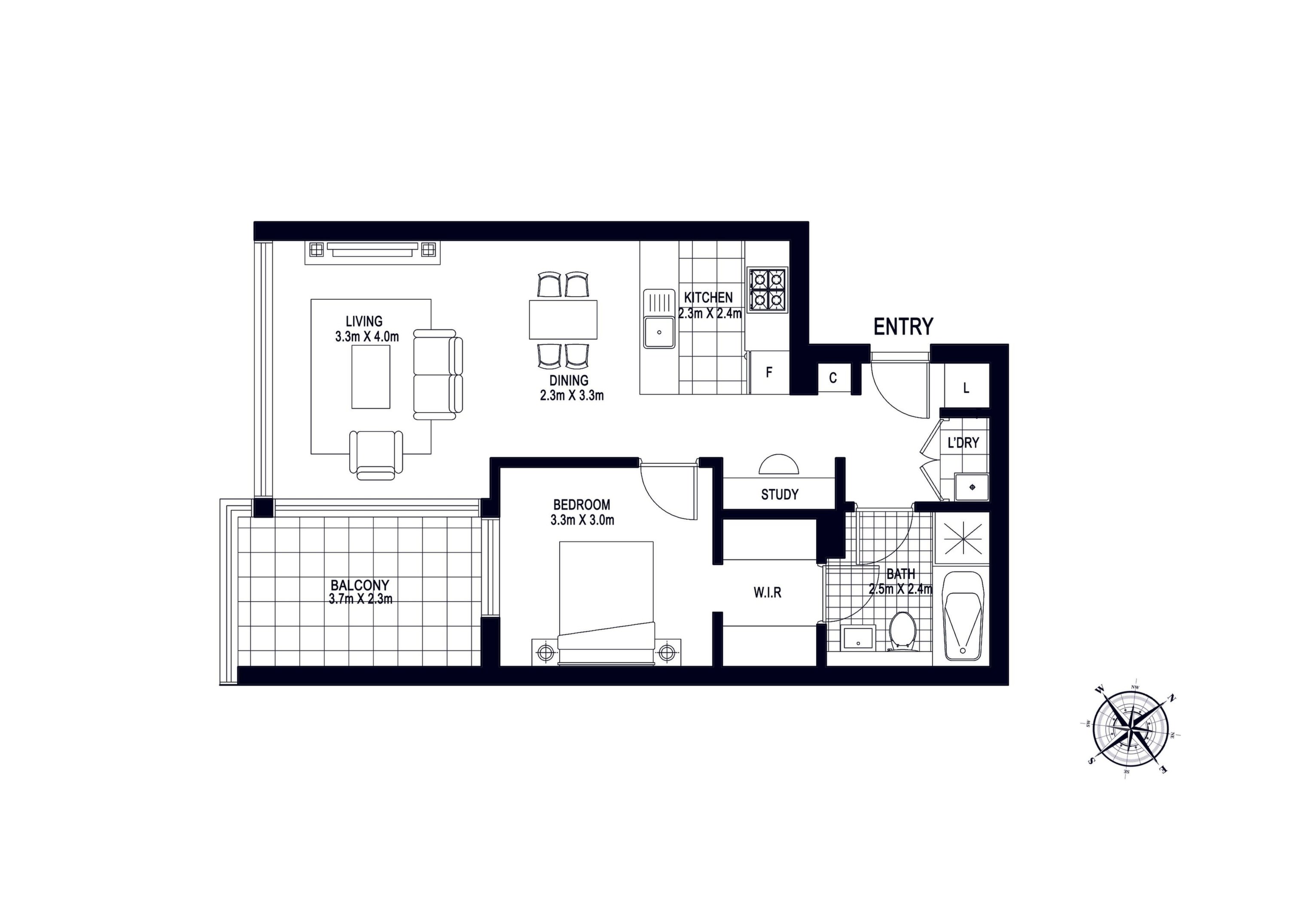 402/46 Amalfi Drive, Wentworth Point Leased by Chidiac Realty - floorplan