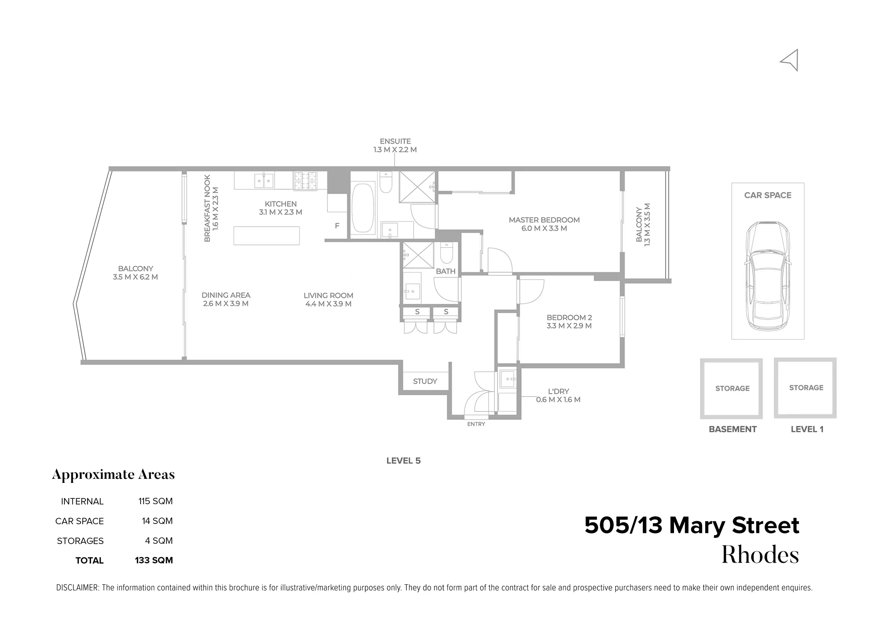 505/13 Mary Street, Rhodes Sold by Chidiac Realty - floorplan