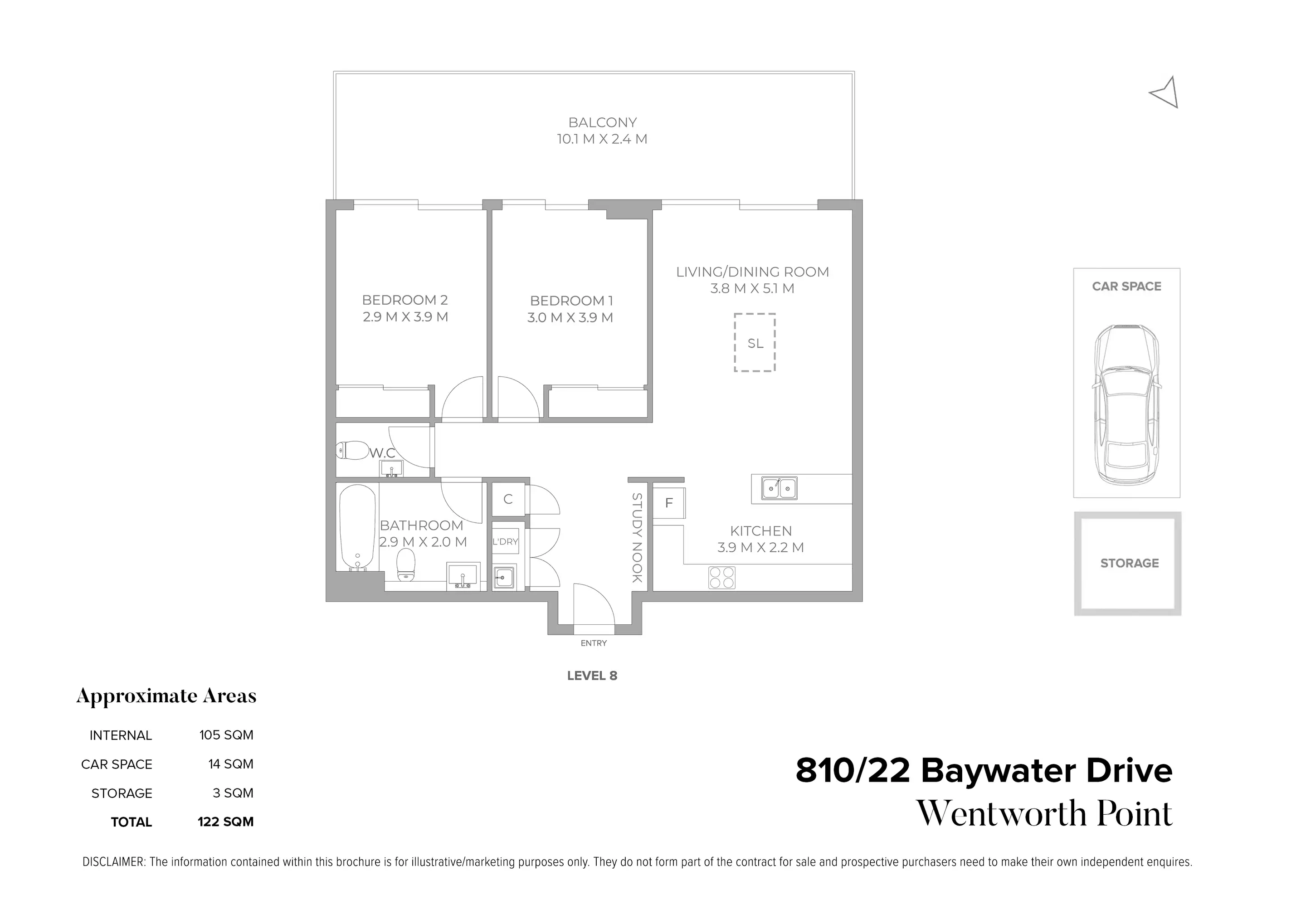 810/22 Baywater Drive, Wentworth Point Sold by Chidiac Realty - floorplan