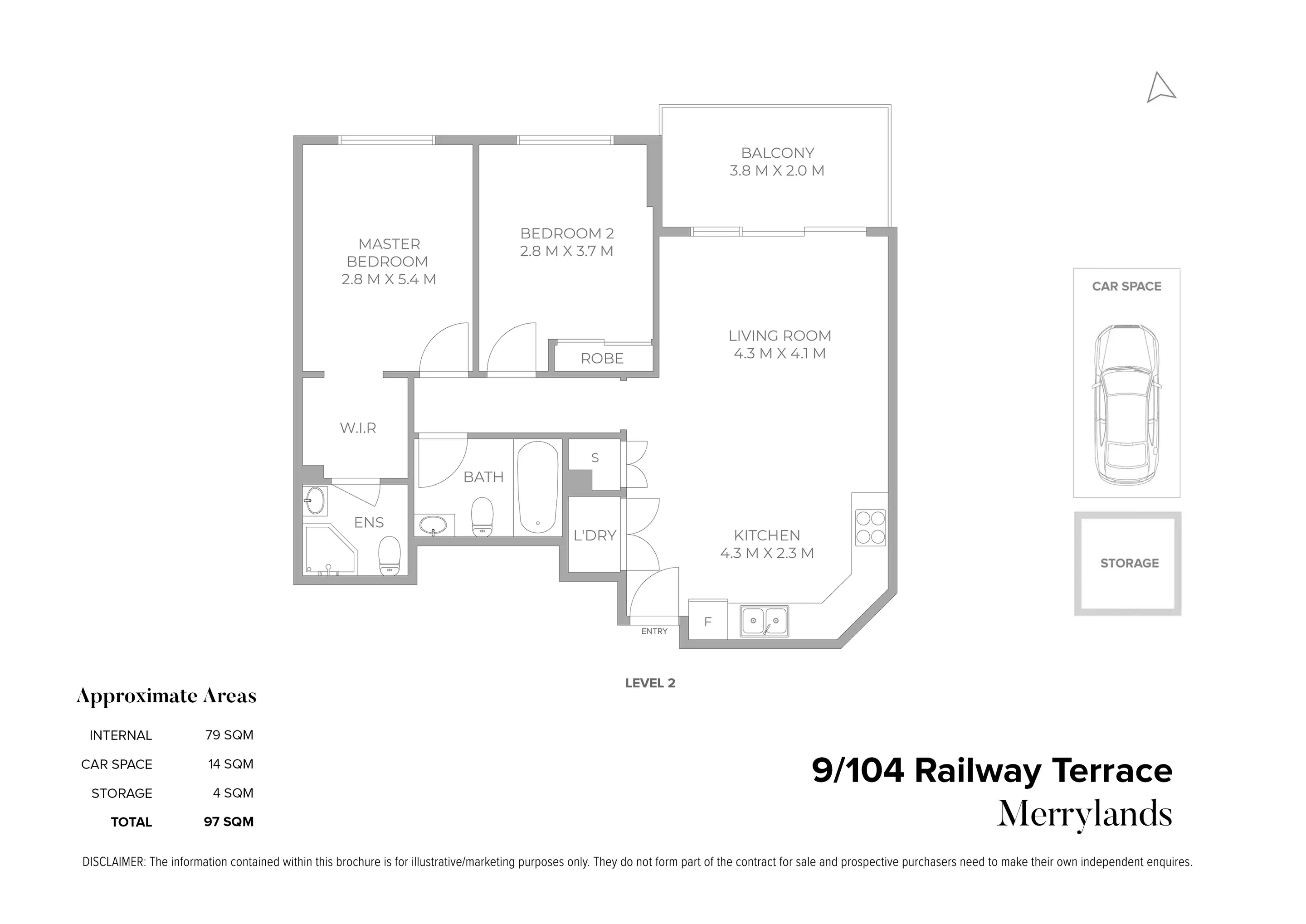 9/104 Railway Terrace, Merrylands Sold by Chidiac Realty - floorplan