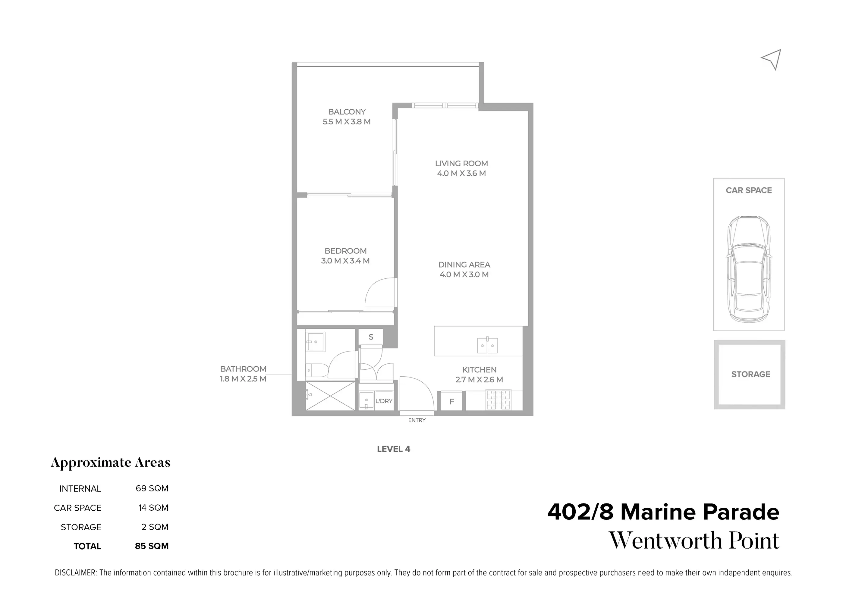 402/8 Marine Parade, Wentworth Point Sold by Chidiac Realty - floorplan