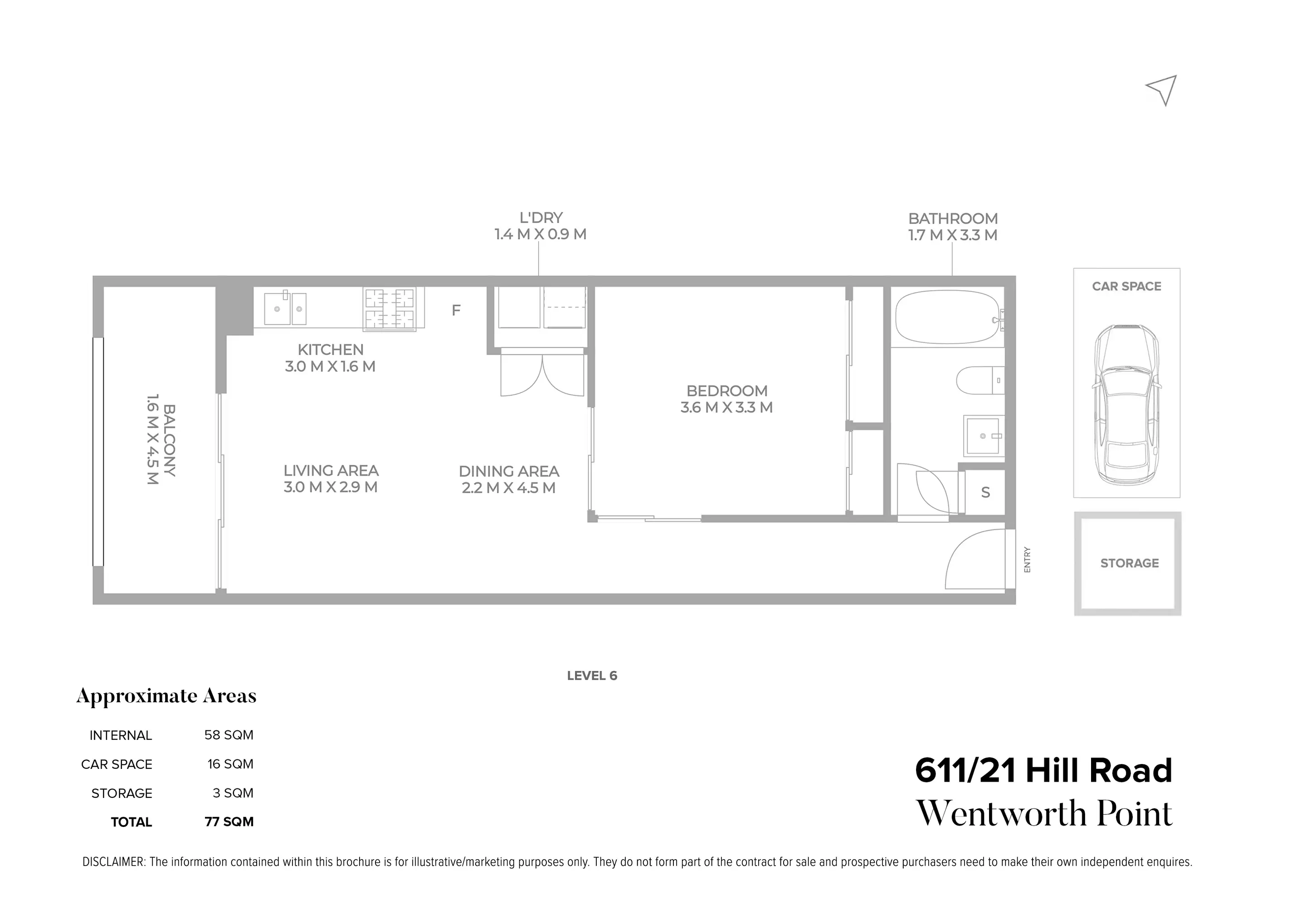 611/21 Hill Road, Wentworth Point Leased by Chidiac Realty - floorplan