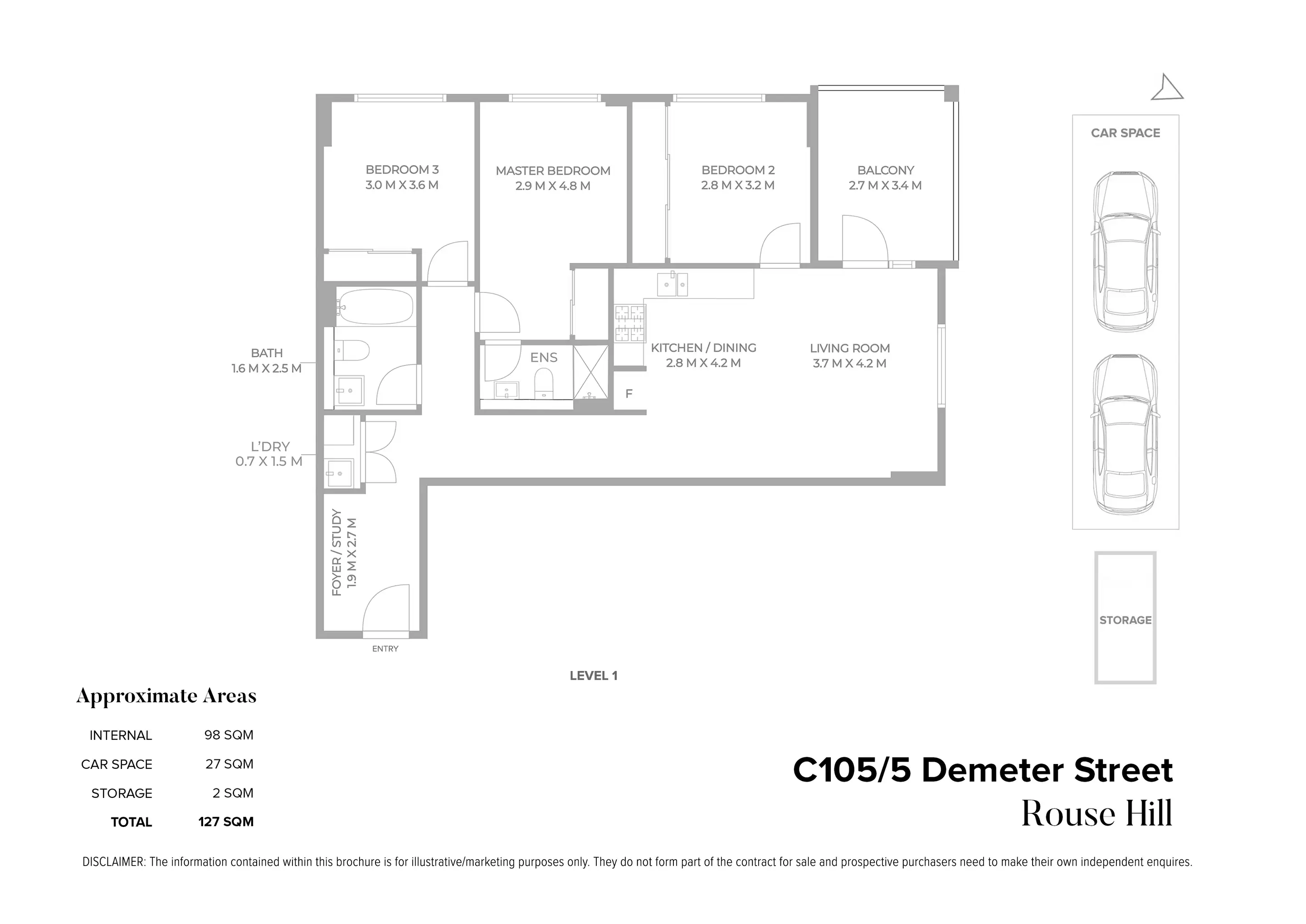 105/5 Demeter Street, Rouse Hill Sold by Chidiac Realty - floorplan