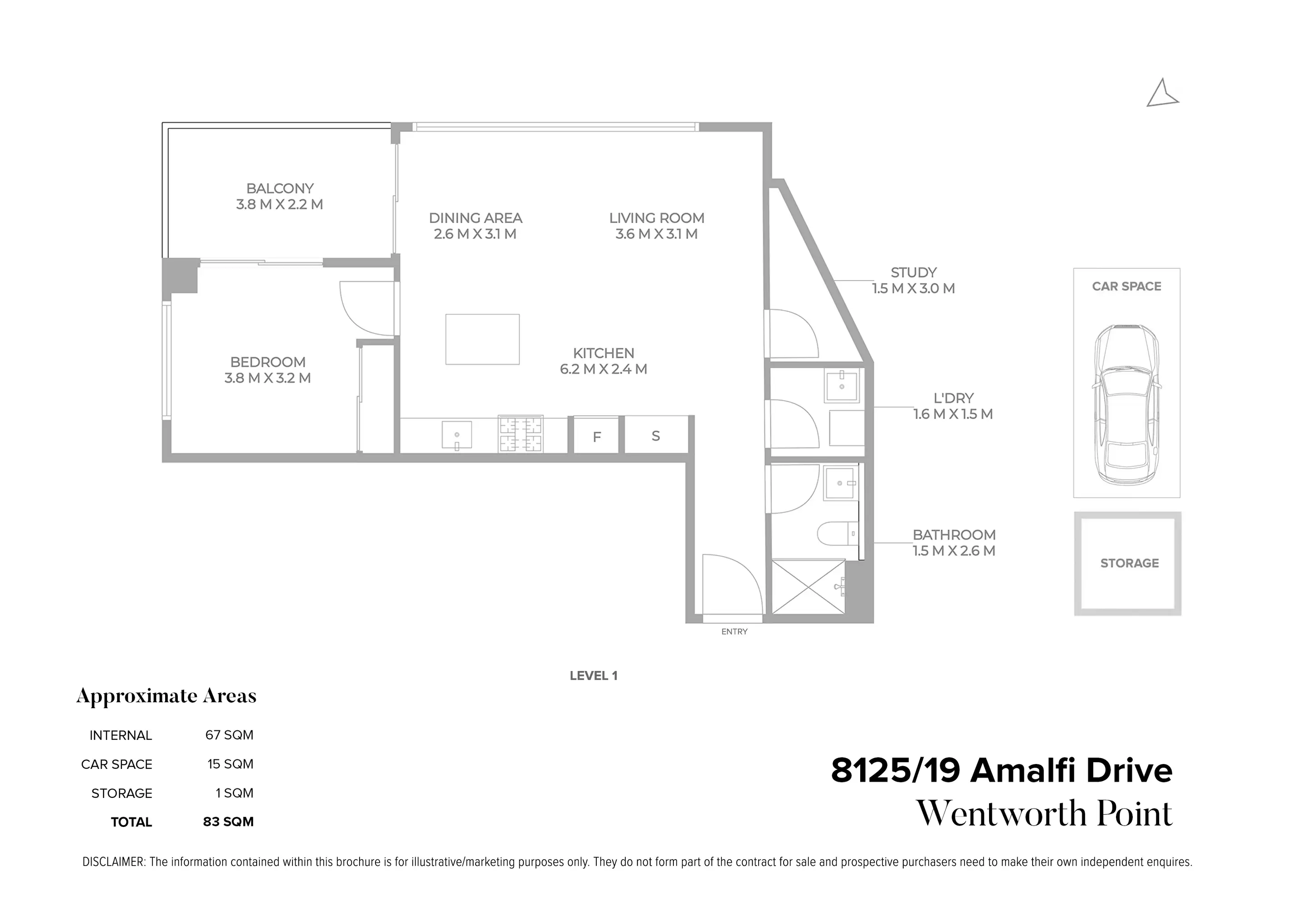 8125/19 Amalfi Drive, Wentworth Point Sold by Chidiac Realty - floorplan