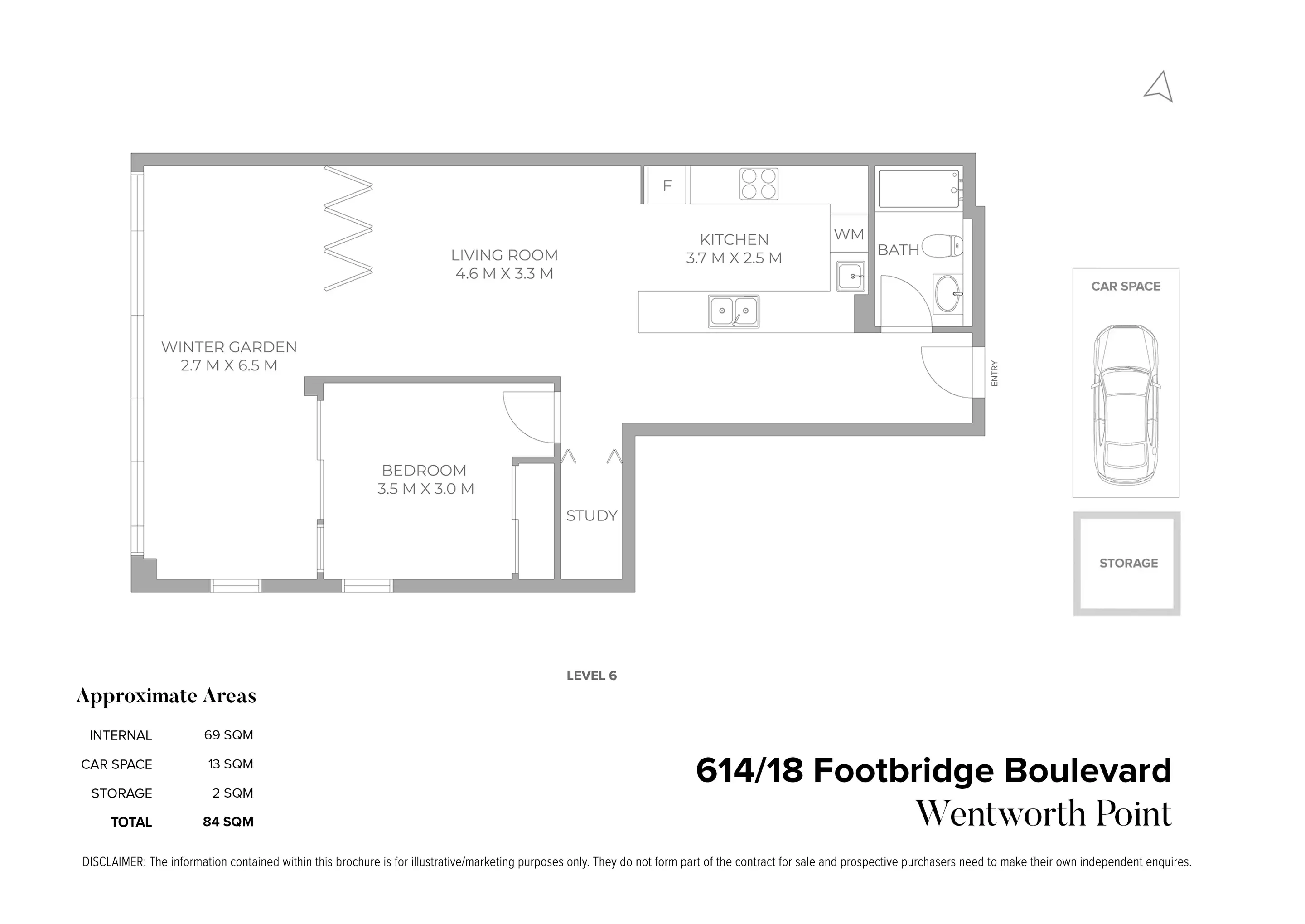 614/18 Footbridge Boulevard, Wentworth Point Sold by Chidiac Realty - floorplan