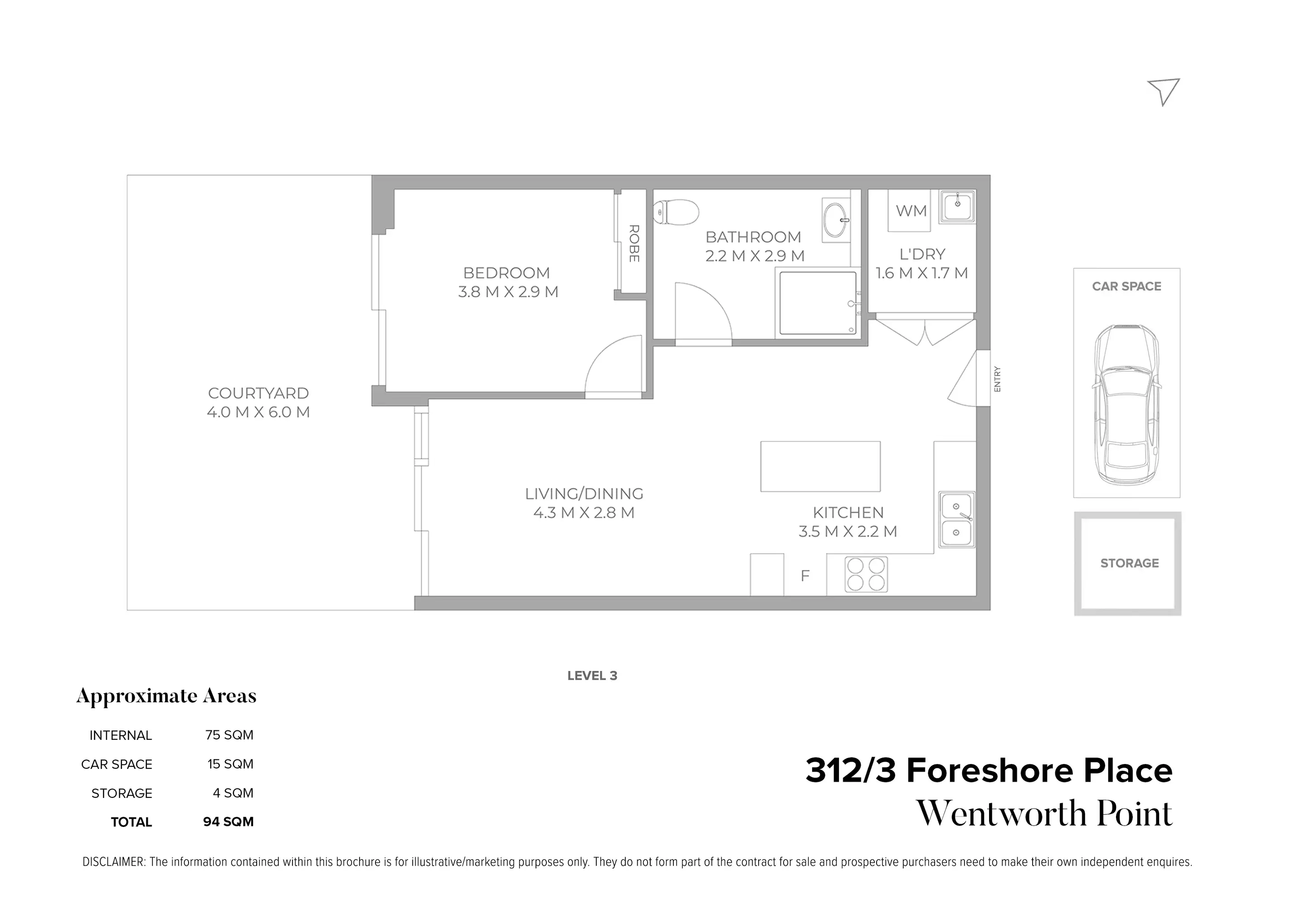 312/3 Foreshore Place, Wentworth Point Sold by Chidiac Realty - floorplan