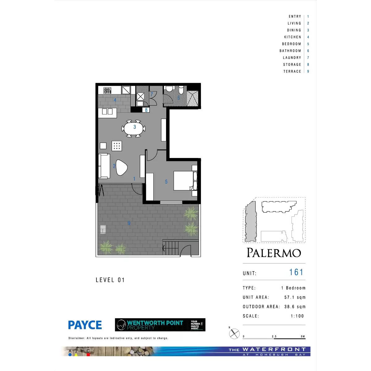 161/3 Baywater Drive, Wentworth Point Leased by Chidiac Realty - floorplan