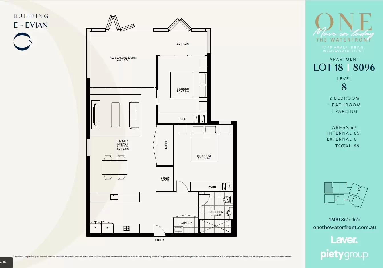 8096/5 Bennelong Parkway, Wentworth Point Leased by Chidiac Realty - floorplan