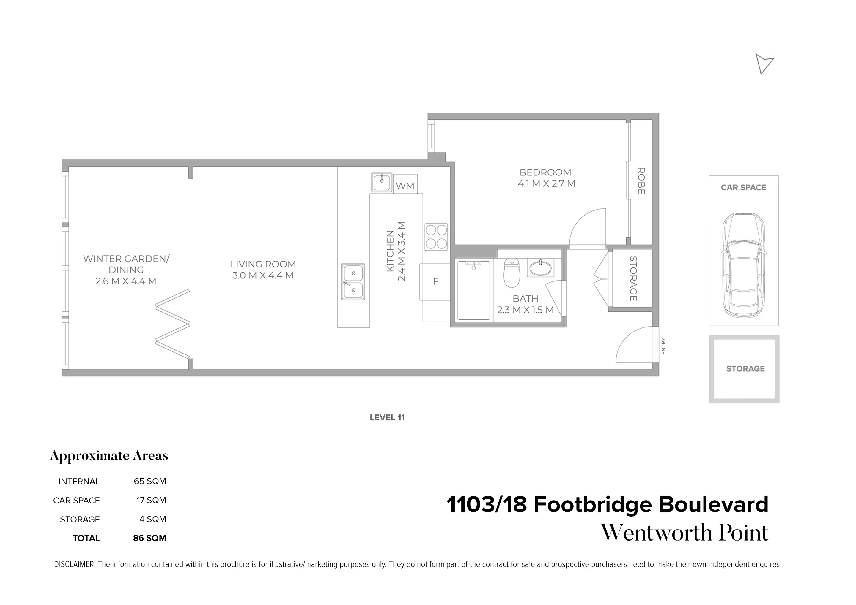 1103/18 Footbridge Boulevard, Wentworth Point Sold by Chidiac Realty - floorplan