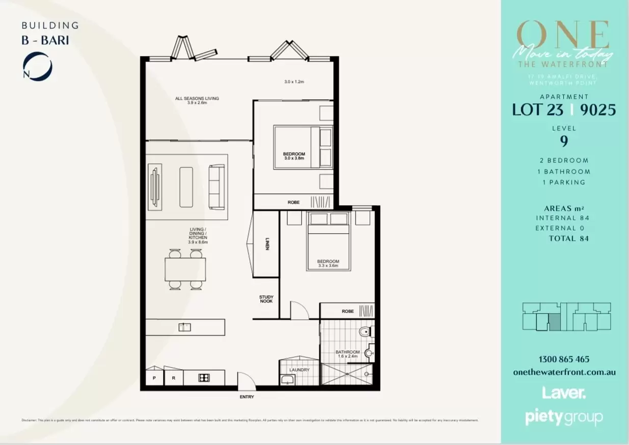 9025/11 Bennelong Parkway, Wentworth Point Leased by Chidiac Realty - floorplan