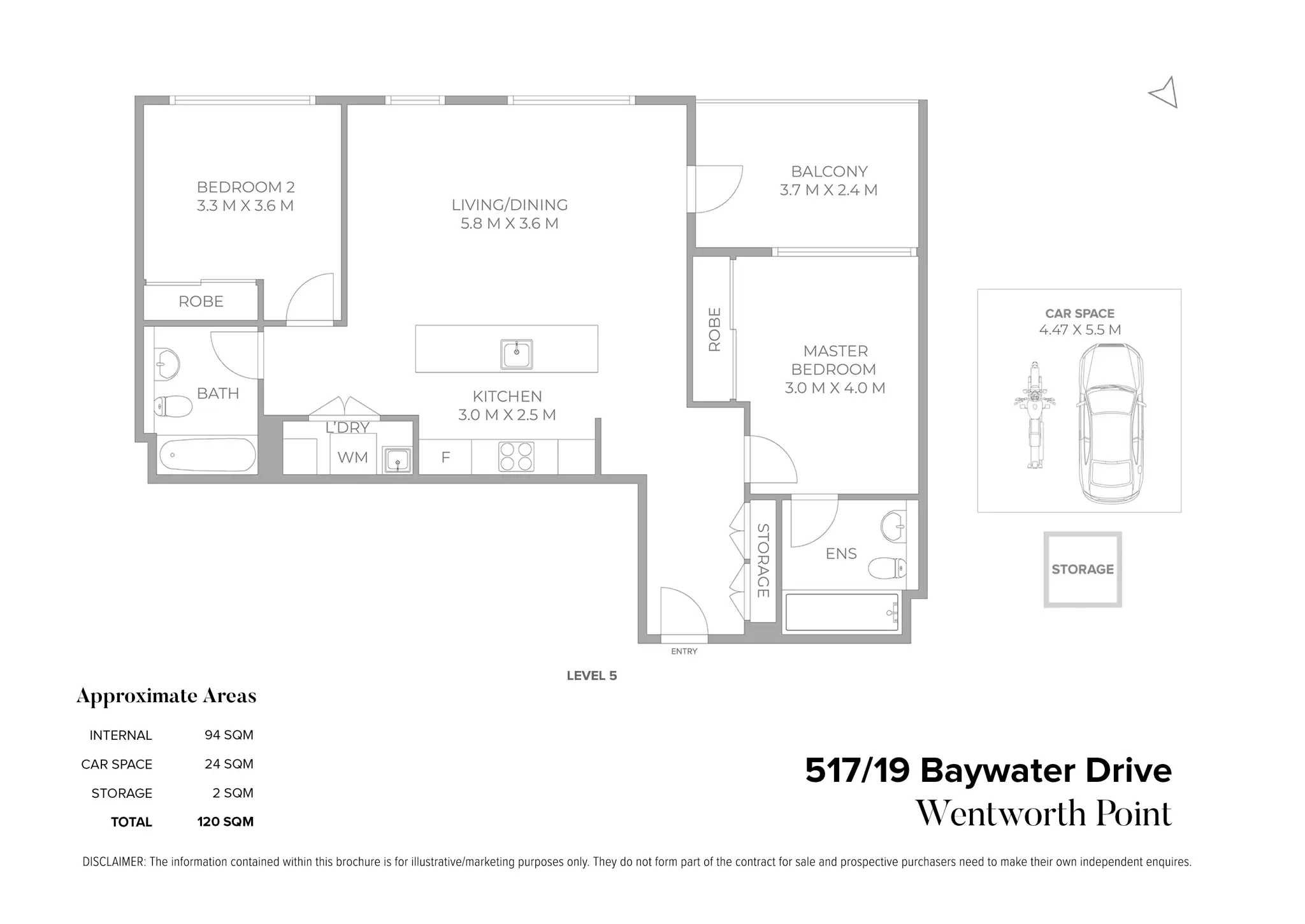 517/19 Baywater Drive, Wentworth Point Sold by Chidiac Realty - floorplan