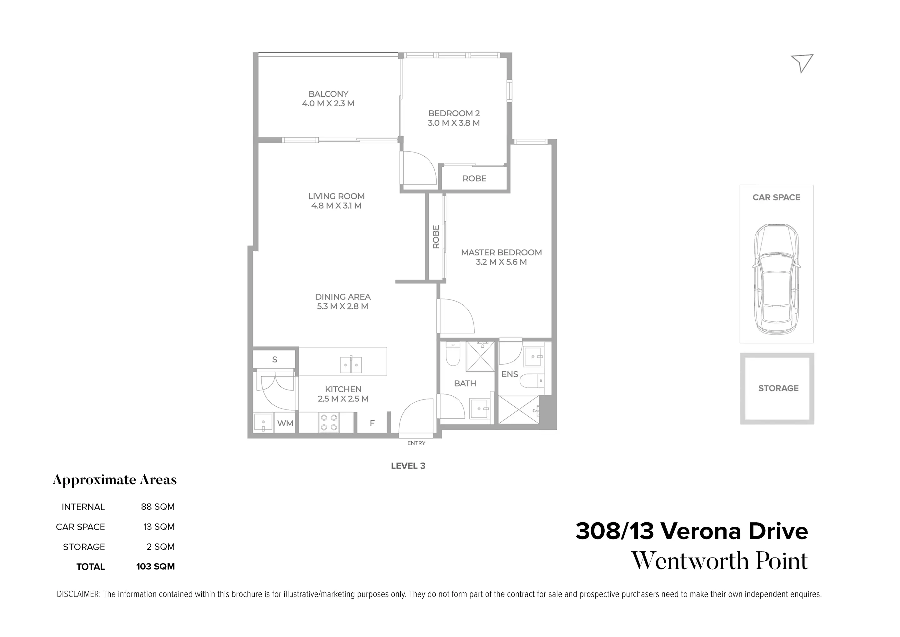 308/13 Verona Drive, Wentworth Point Sold by Chidiac Realty - floorplan