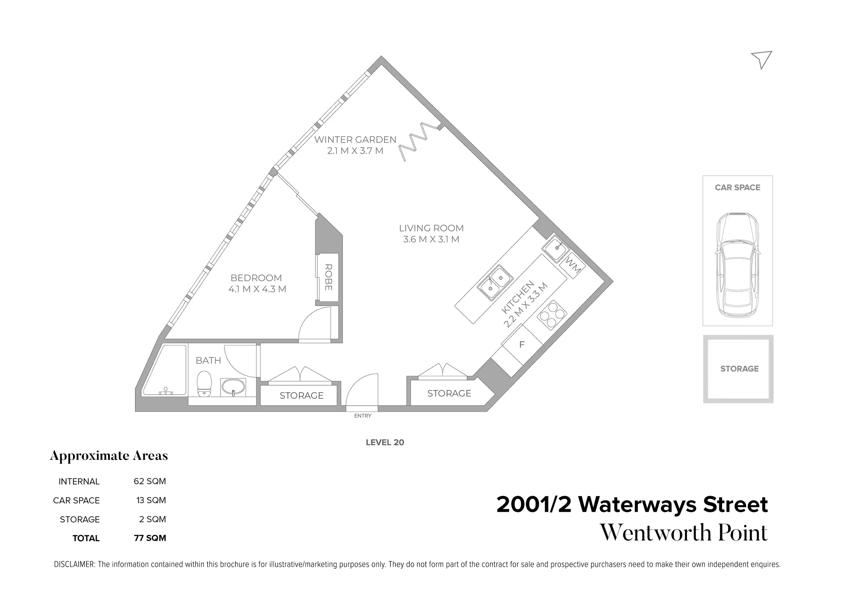 2001/2 Waterways Street, Wentworth Point Sold by Chidiac Realty - floorplan