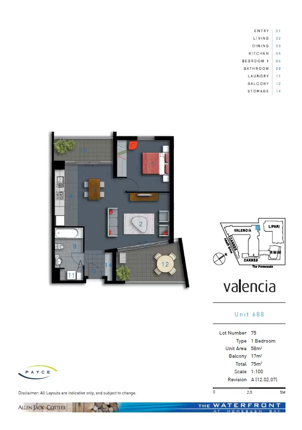 688/4 The Crescent, Wentworth Point Leased by Chidiac Realty - floorplan
