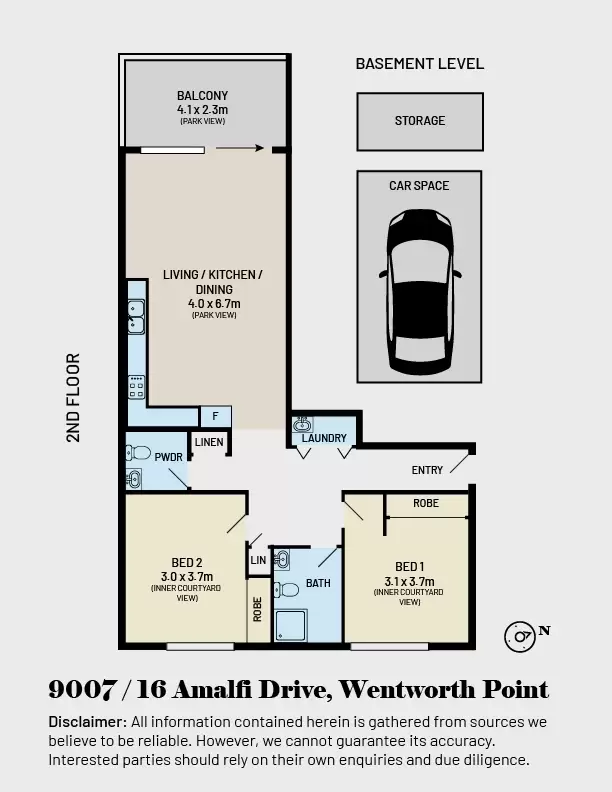 9007/16 Amalfi Drive, Wentworth Point Leased by Chidiac Realty - floorplan