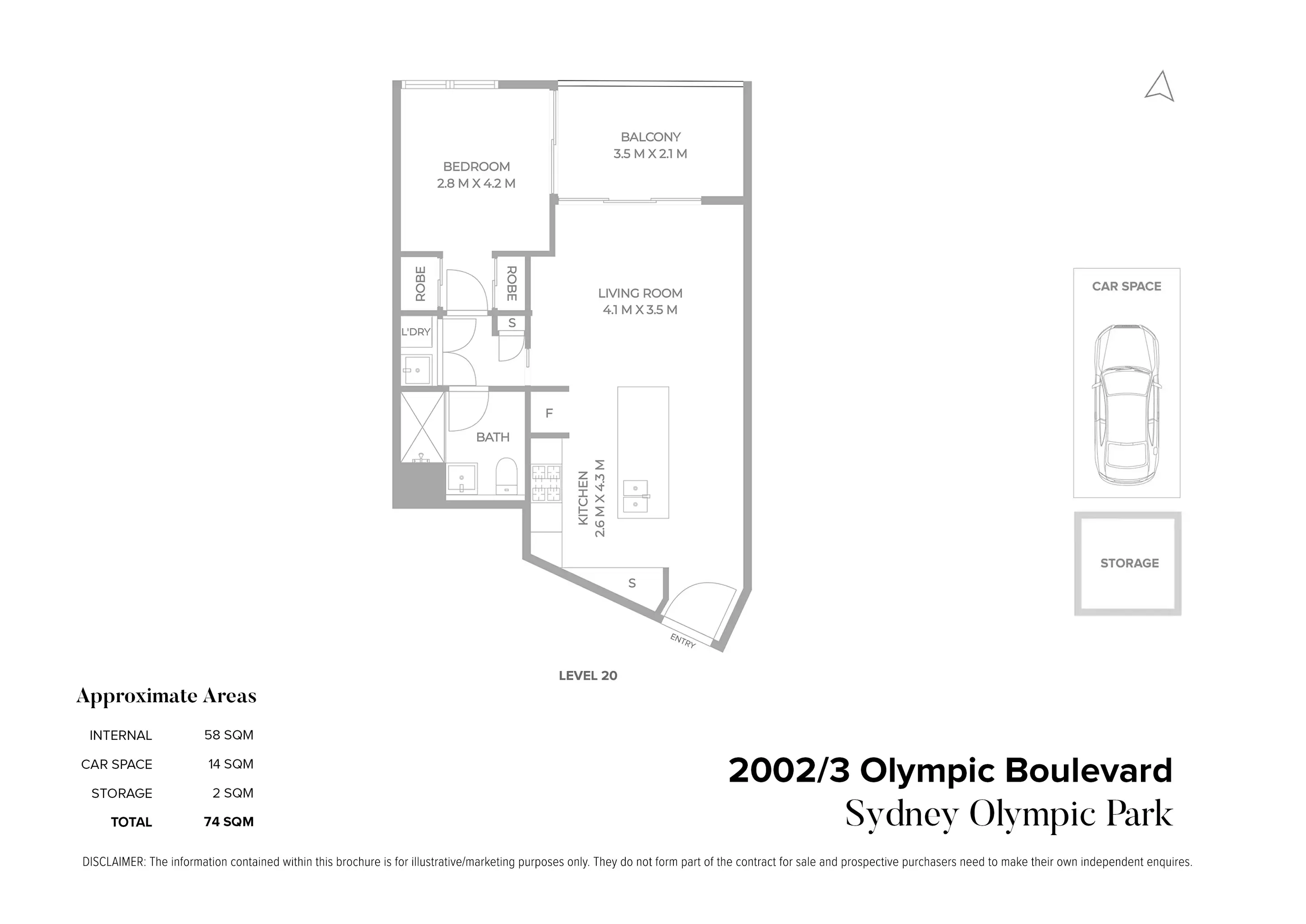 2002/3 Olympic Boulevard, Sydney Olympic Park Sold by Chidiac Realty - floorplan
