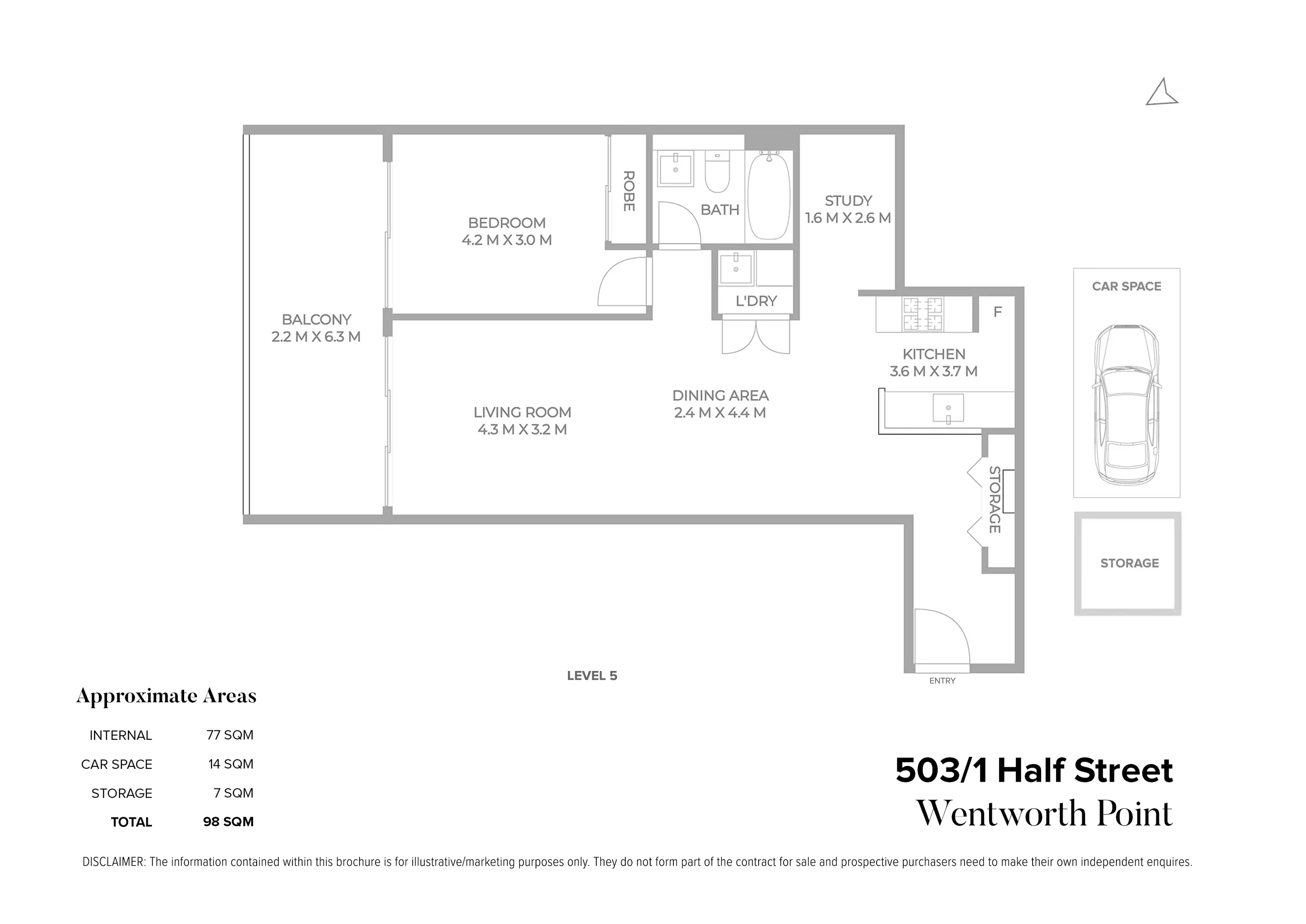 503/1 Half Street, Wentworth Point Sold by Chidiac Realty - floorplan