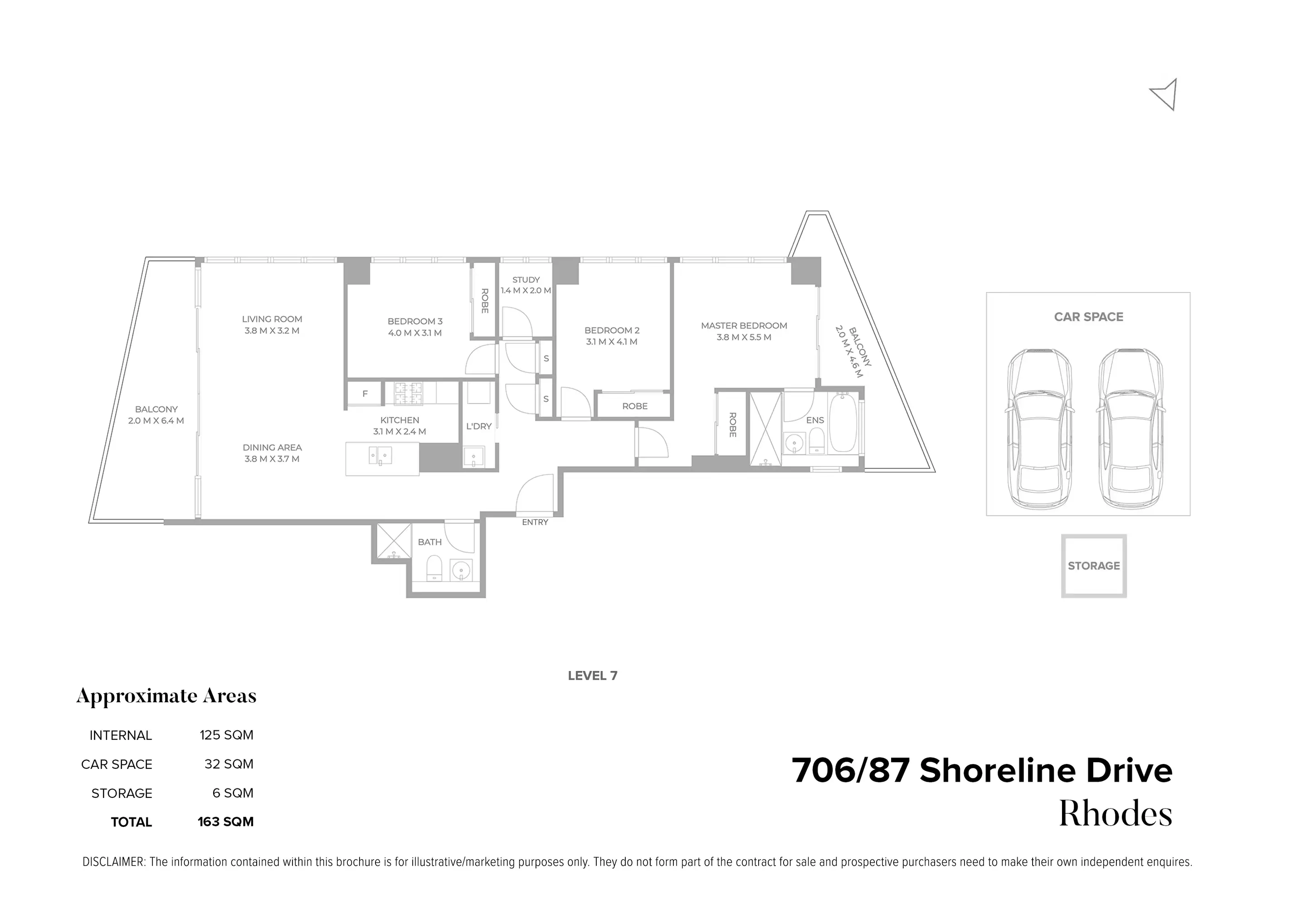 706/87 Shoreline Drive, Rhodes Sold by Chidiac Realty - floorplan