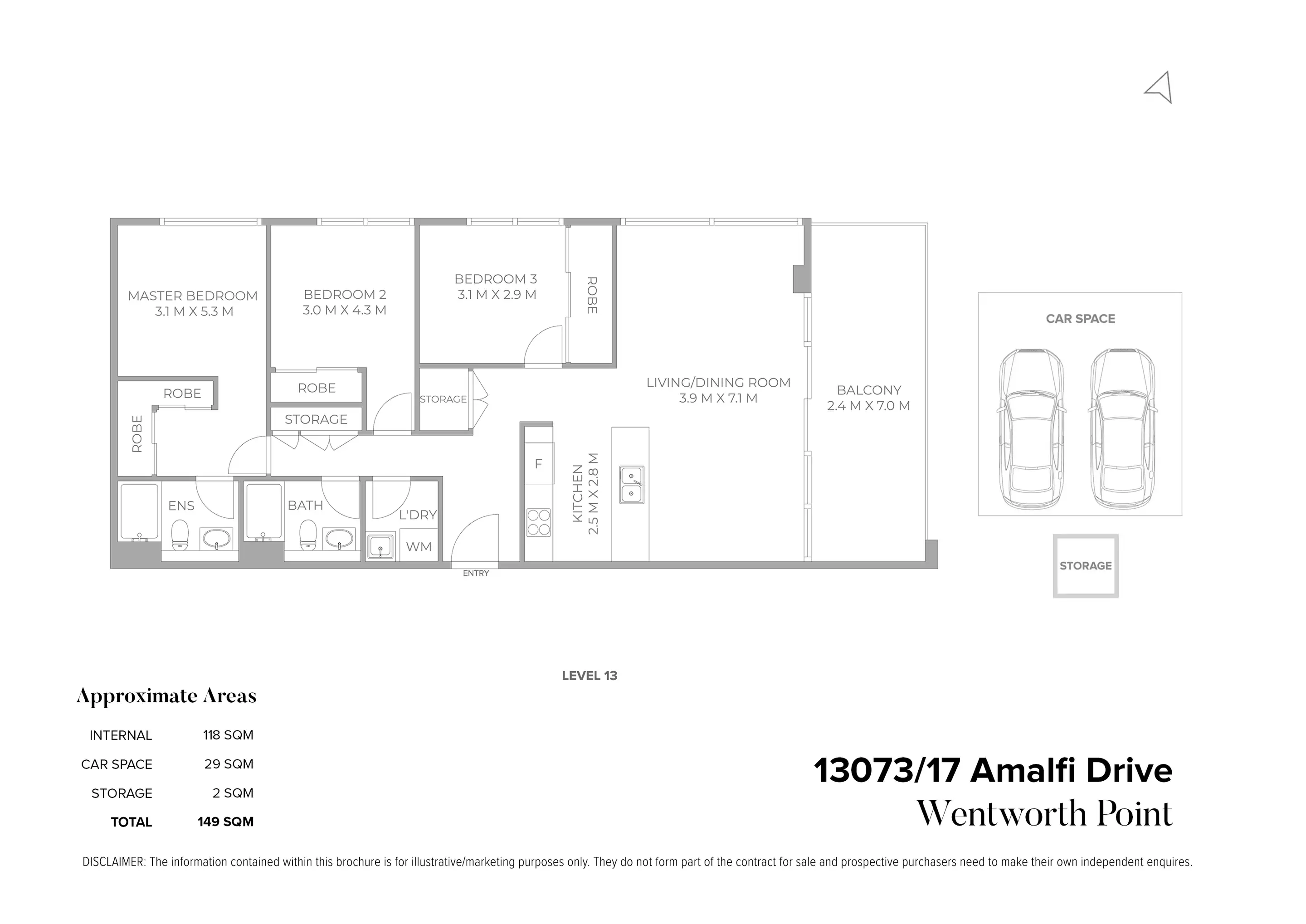 13073/17 Amalfi Drive, Wentworth Point Sold by Chidiac Realty - floorplan