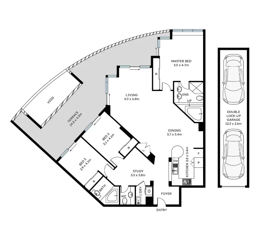 36/29 Bennelong Parkway, Wentworth Point Leased by Chidiac Realty - floorplan