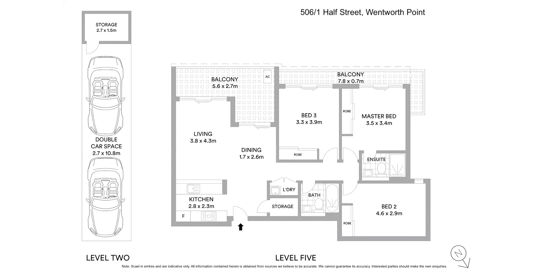506/1 Half Street, Wentworth Point Leased by Chidiac Realty - floorplan