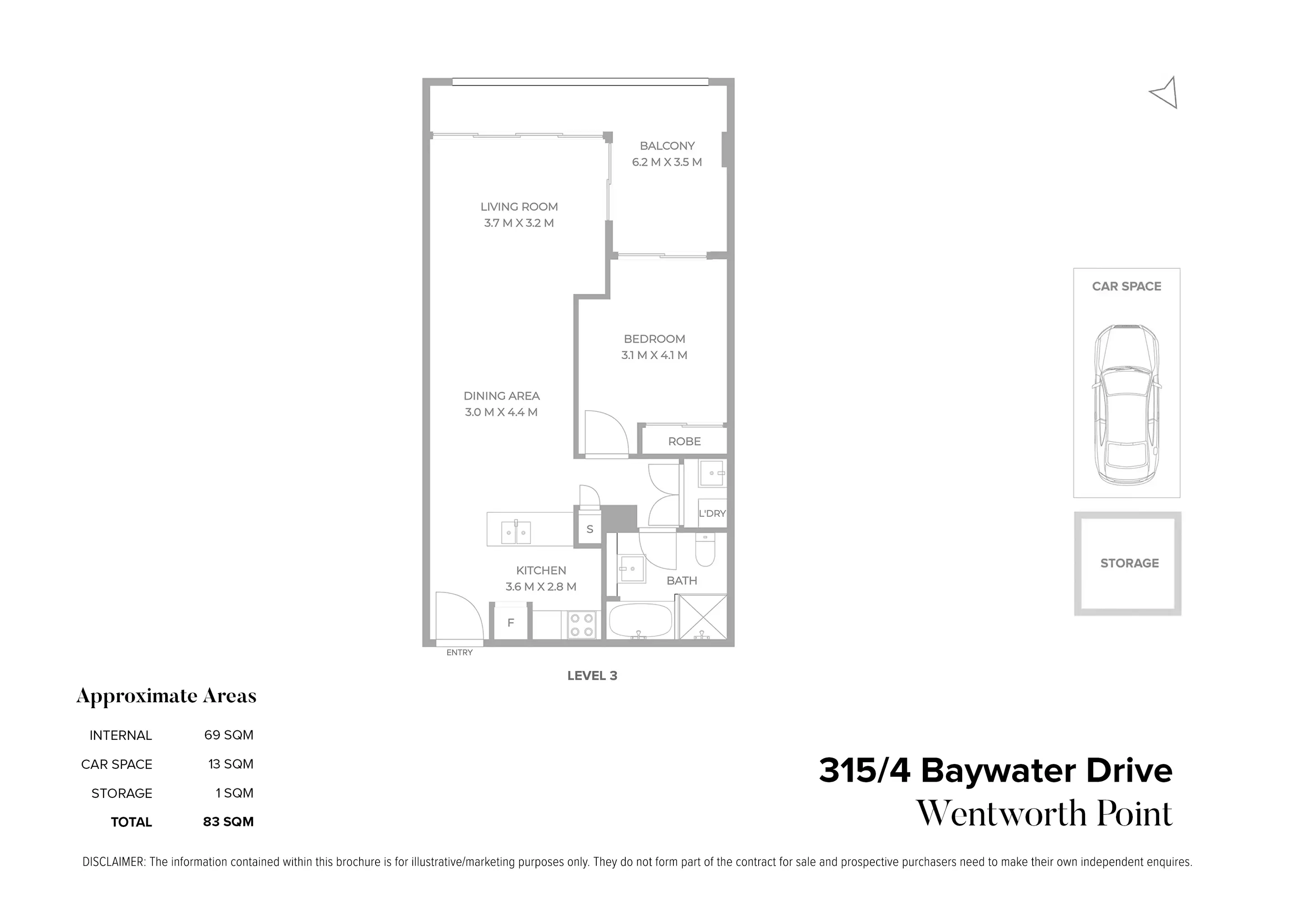 315/4 Baywater Drive, Wentworth Point Sold by Chidiac Realty - floorplan