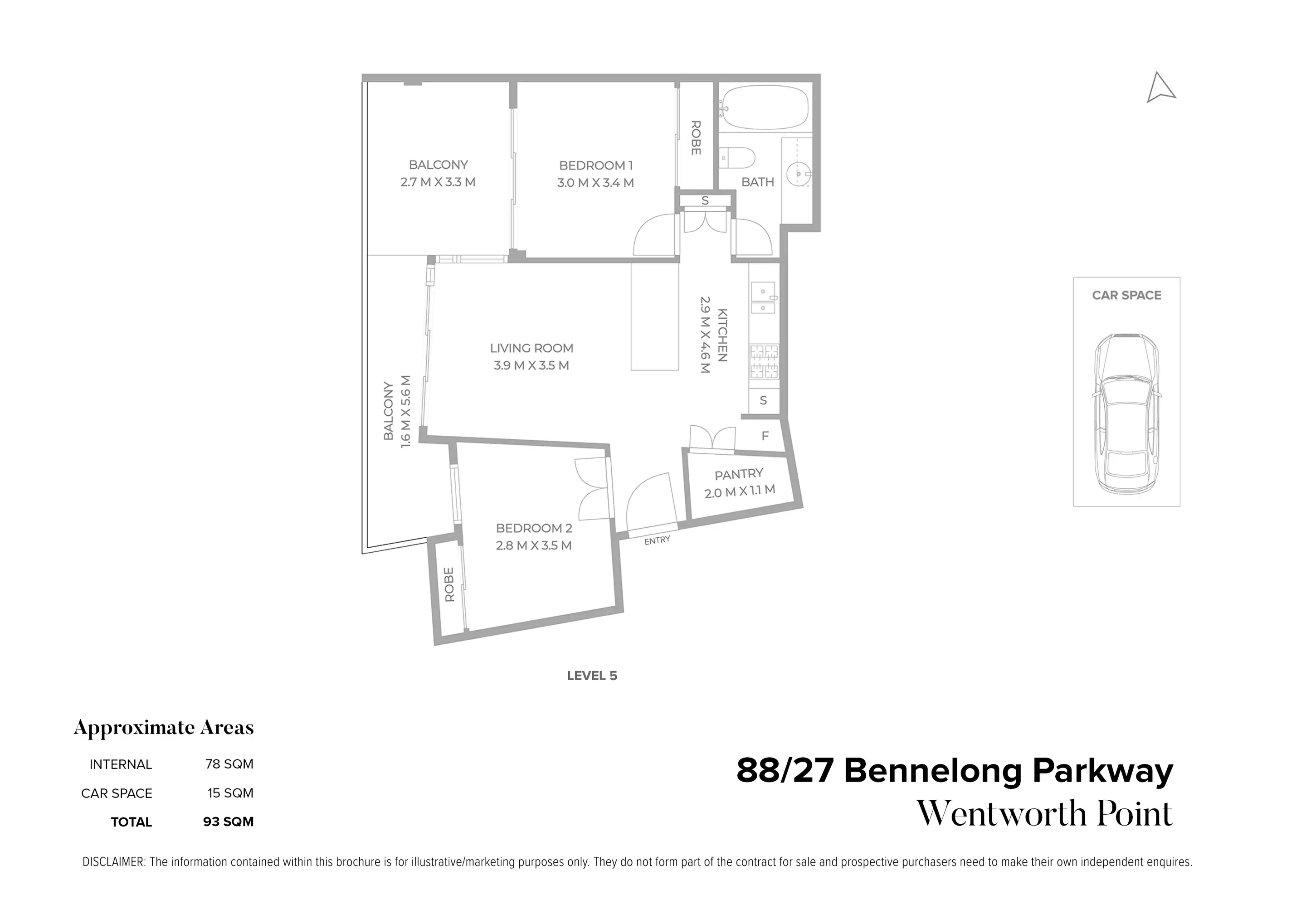 88/27 Bennelong Parkway, Wentworth Point Sold by Chidiac Realty - floorplan