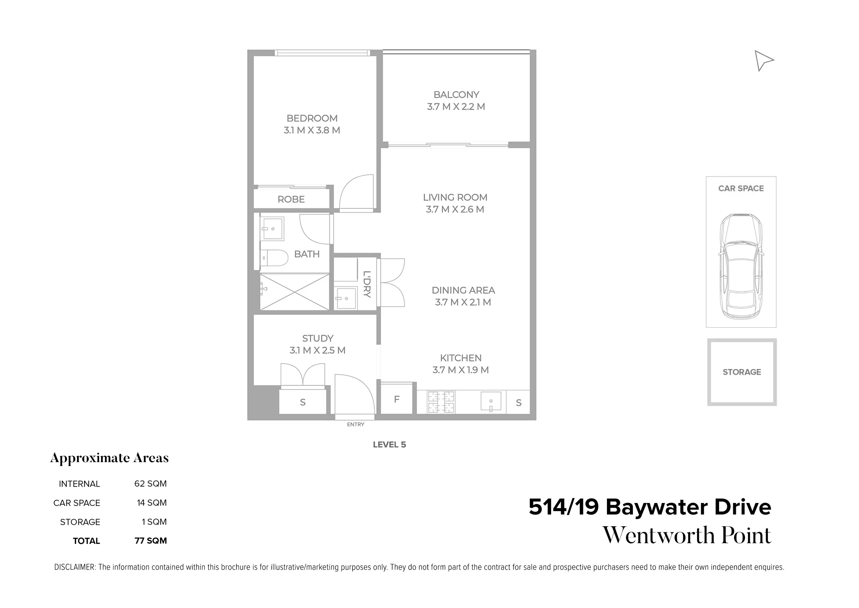 514/19 Baywater Drive, Wentworth Point Sold by Chidiac Realty - floorplan