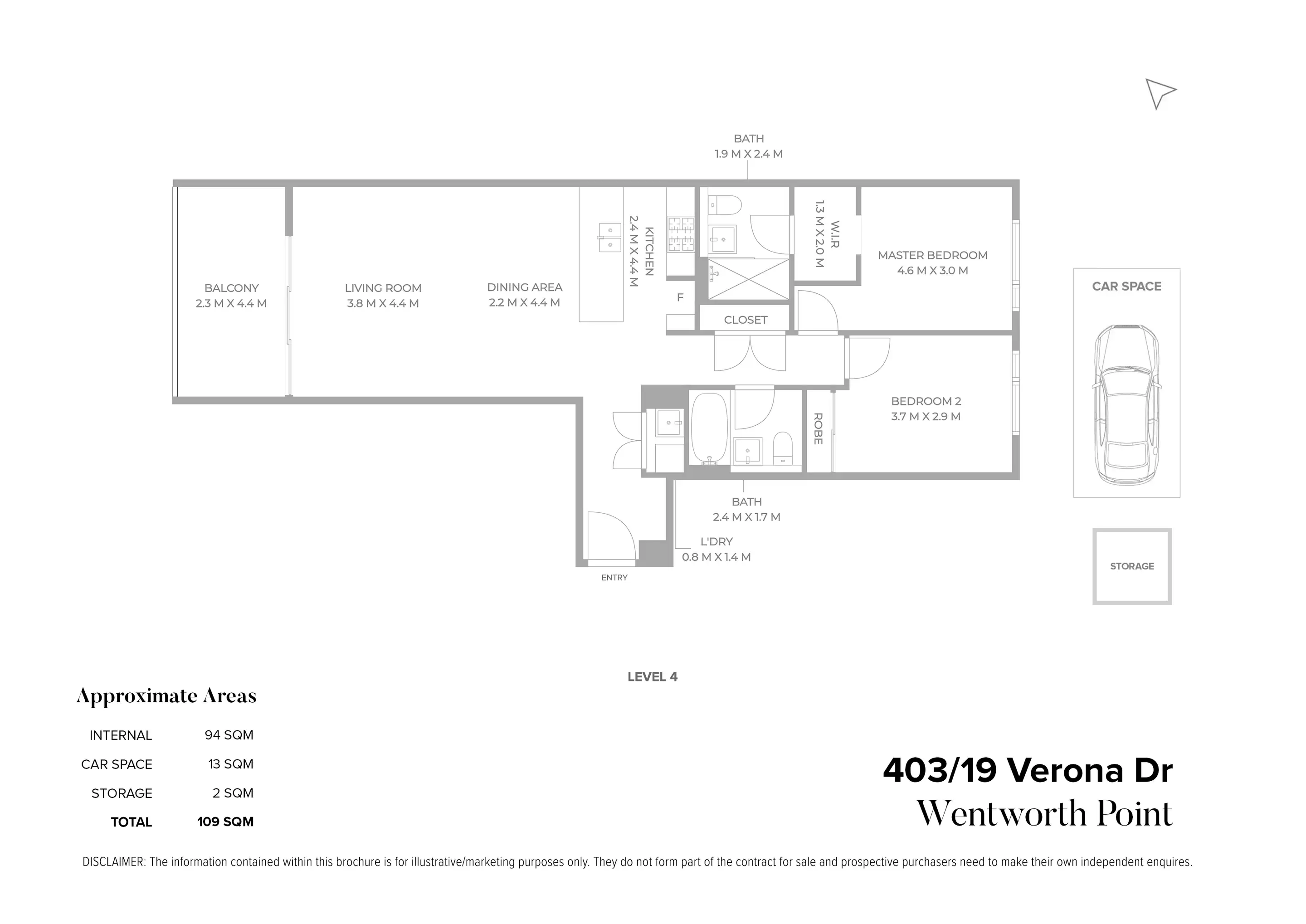 403/19 Verona Drive, Wentworth Point Sold by Chidiac Realty - floorplan