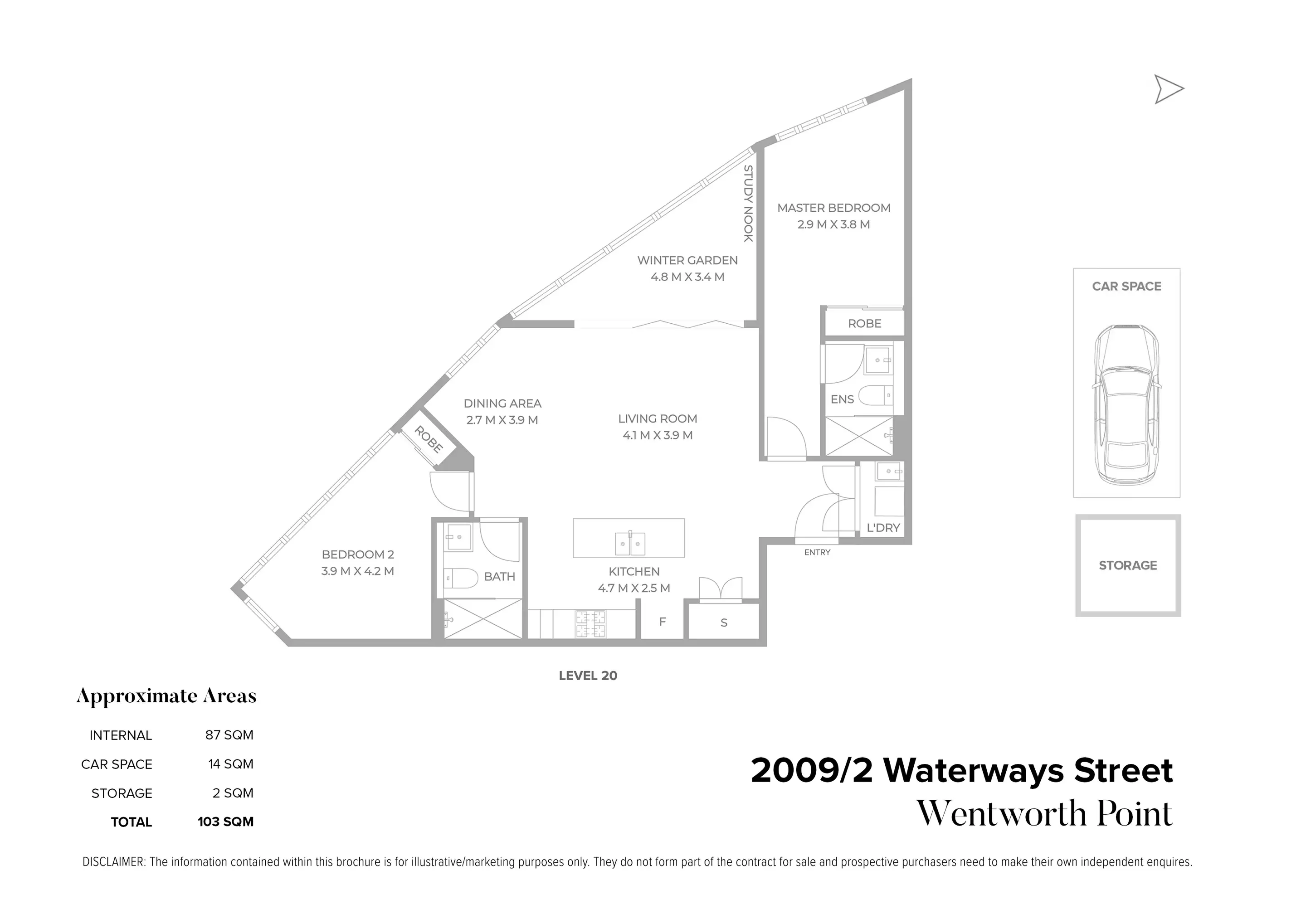 2009/2 Waterways Street, Wentworth Point Sold by Chidiac Realty - floorplan