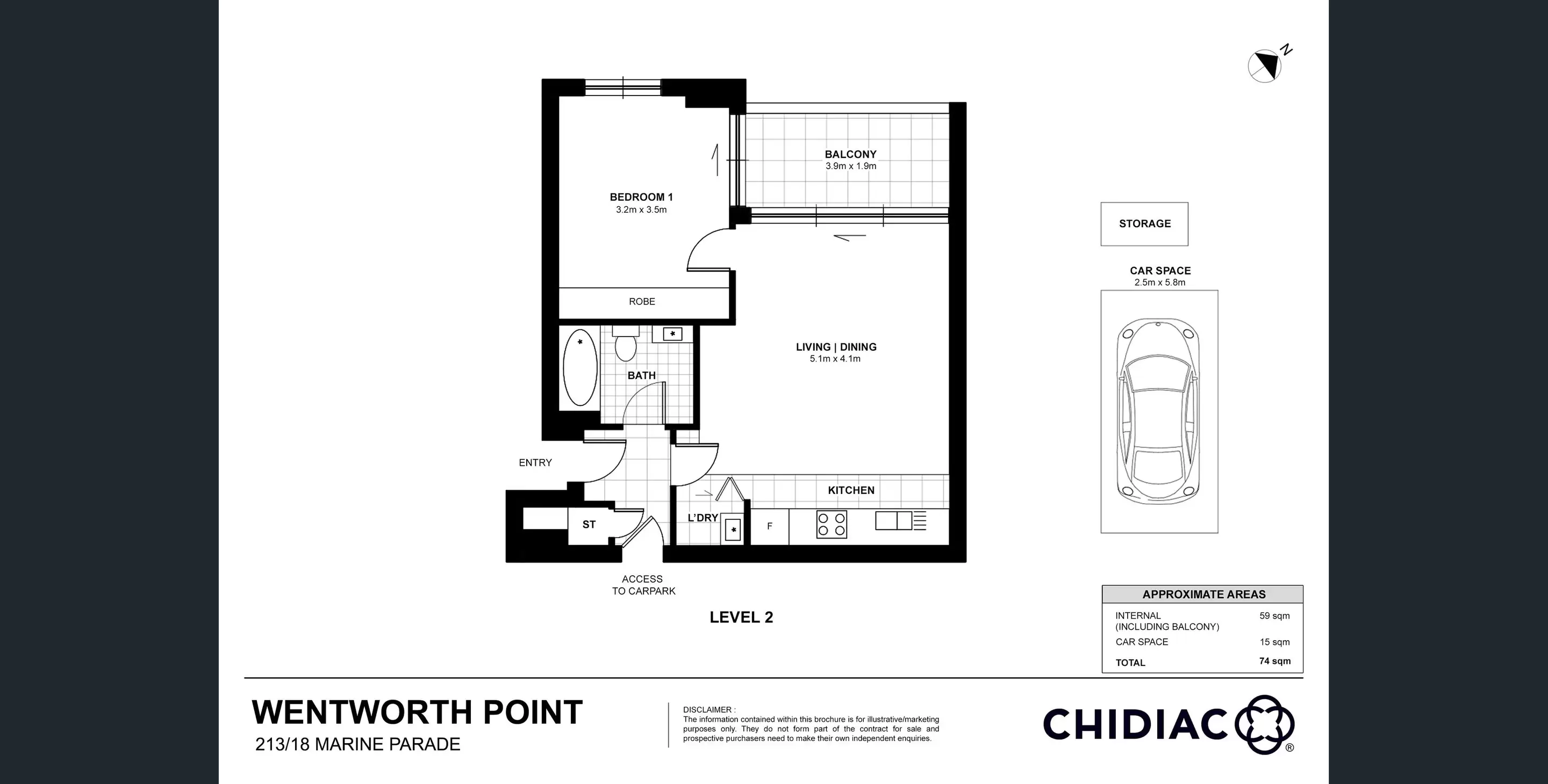 213/18 Marine Parade, Wentworth Point Leased by Chidiac Realty - floorplan