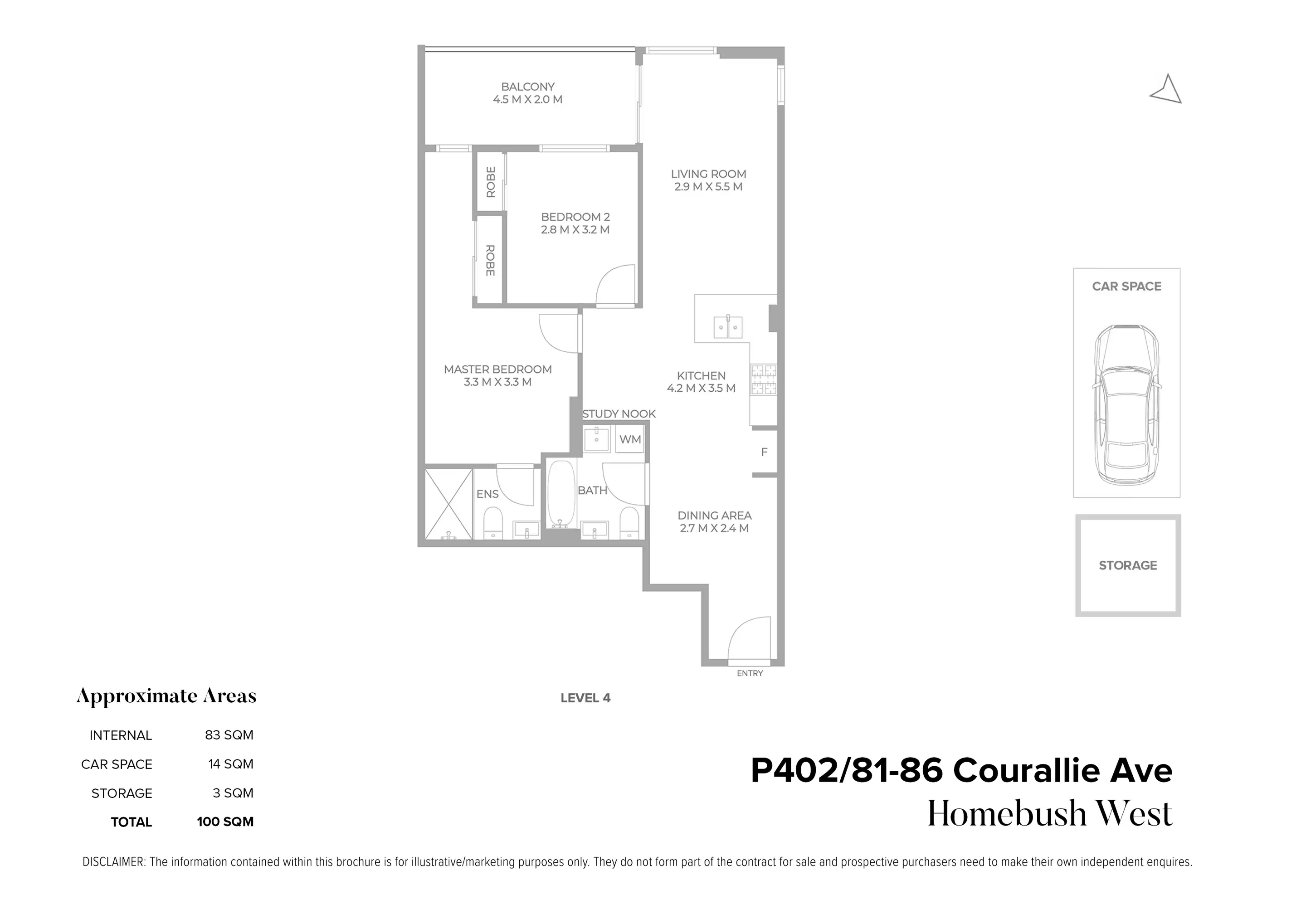 P402/81-86 Courallie Avenue, Homebush Sold by Chidiac Realty - floorplan