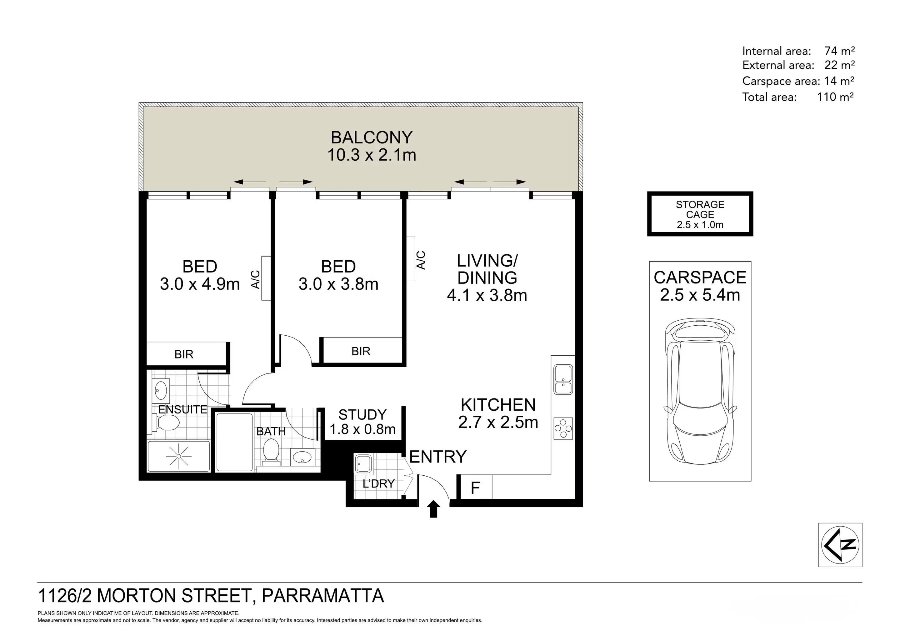 K1126/2 Morton Street, Parramatta Leased by Chidiac Realty - floorplan