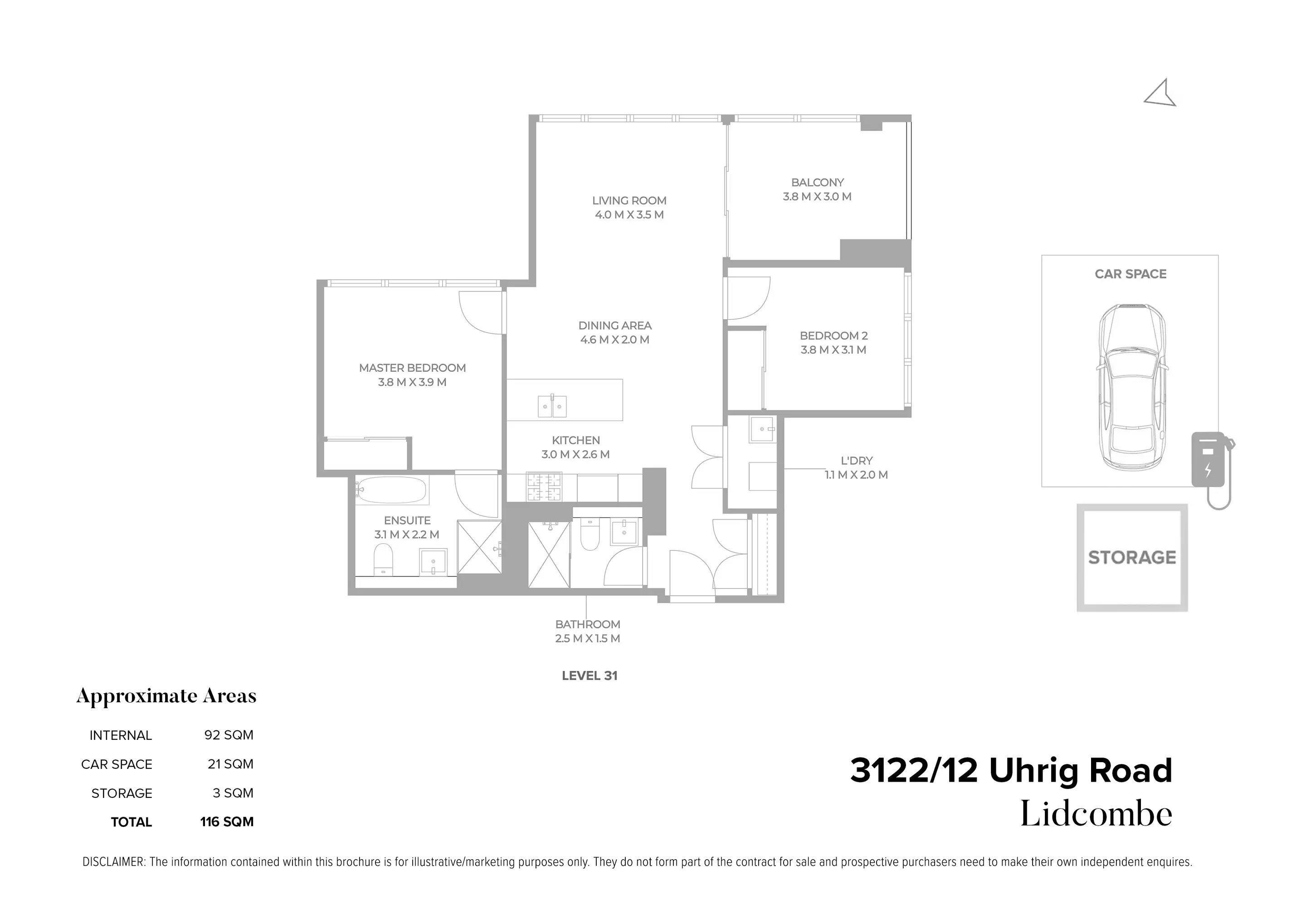 3122/12 Uhrig Road, Lidcombe Leased by Chidiac Realty - floorplan