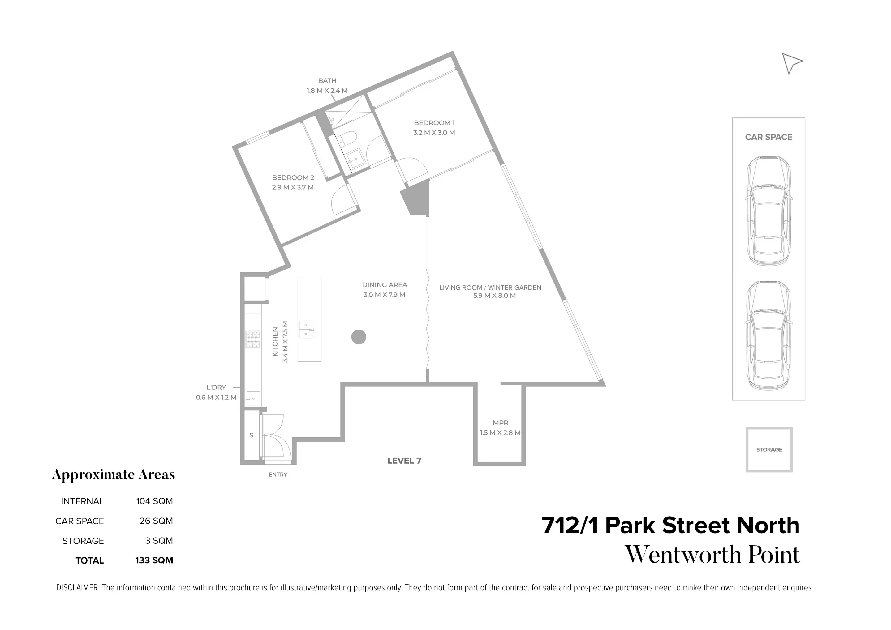 712/1 Park Street North, Wentworth Point Sold by Chidiac Realty - floorplan