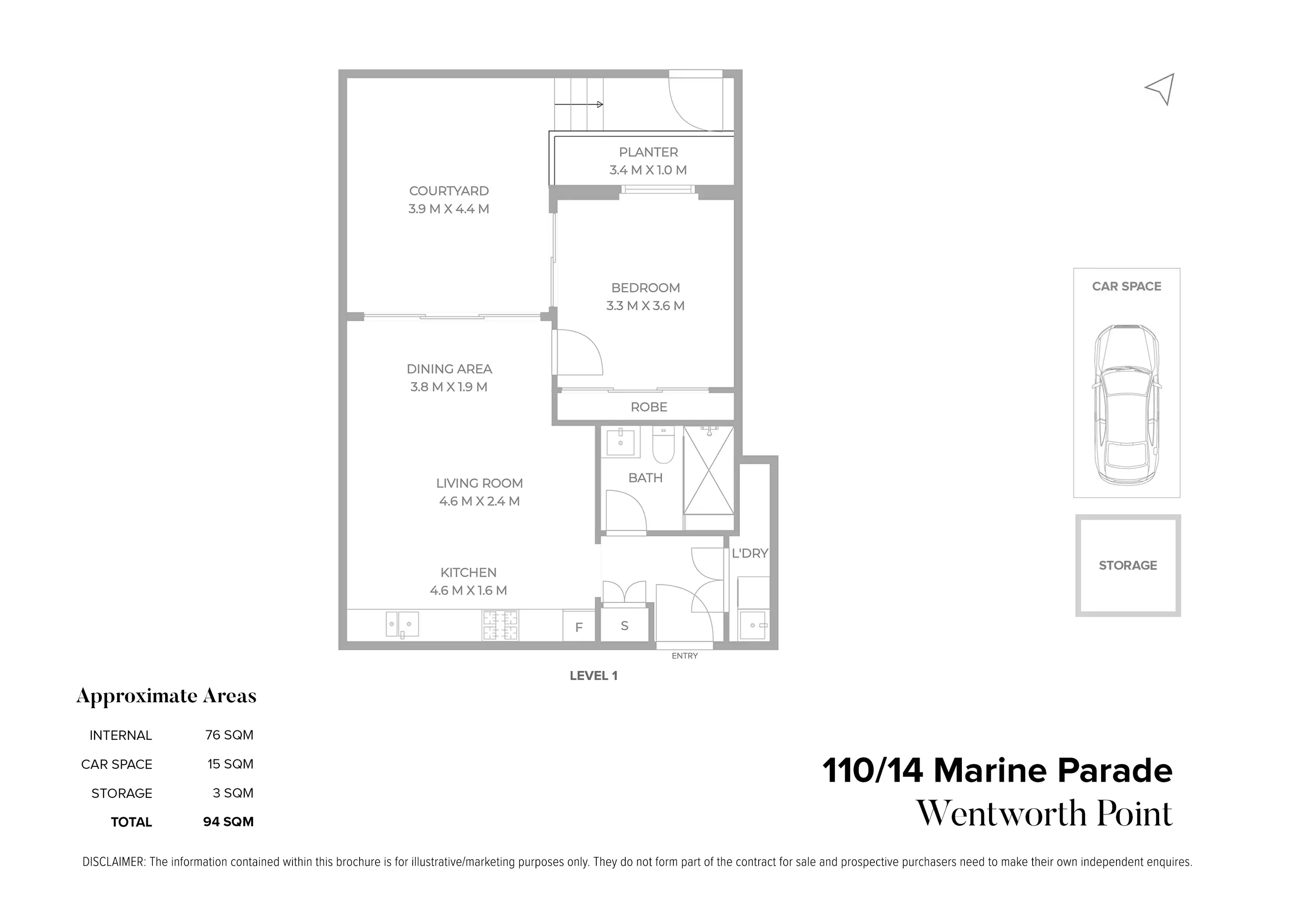 110/14 Marine Parade, Wentworth Point Sold by Chidiac Realty - floorplan