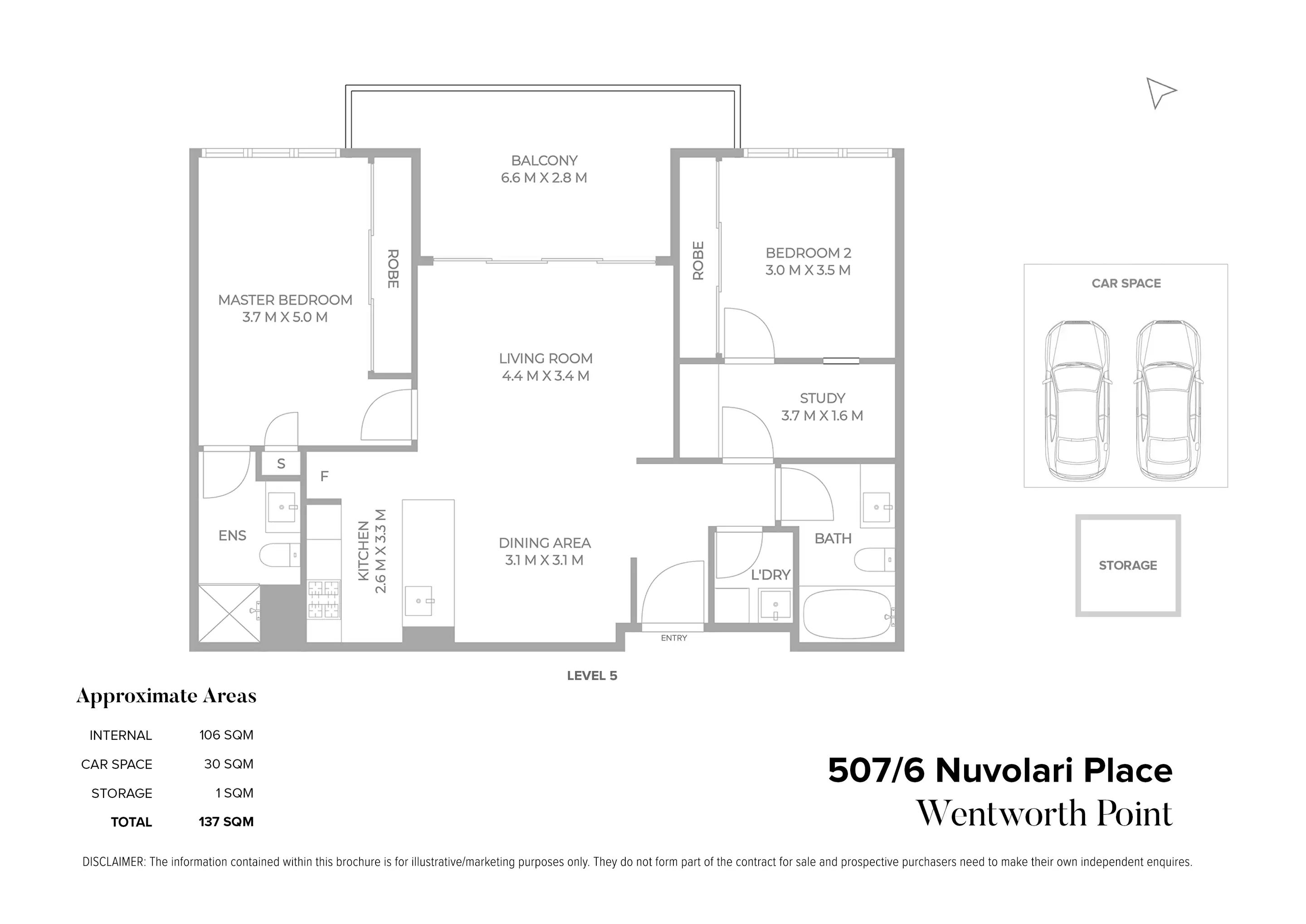 507/6 Nuvolari Place, Wentworth Point Sold by Chidiac Realty - floorplan