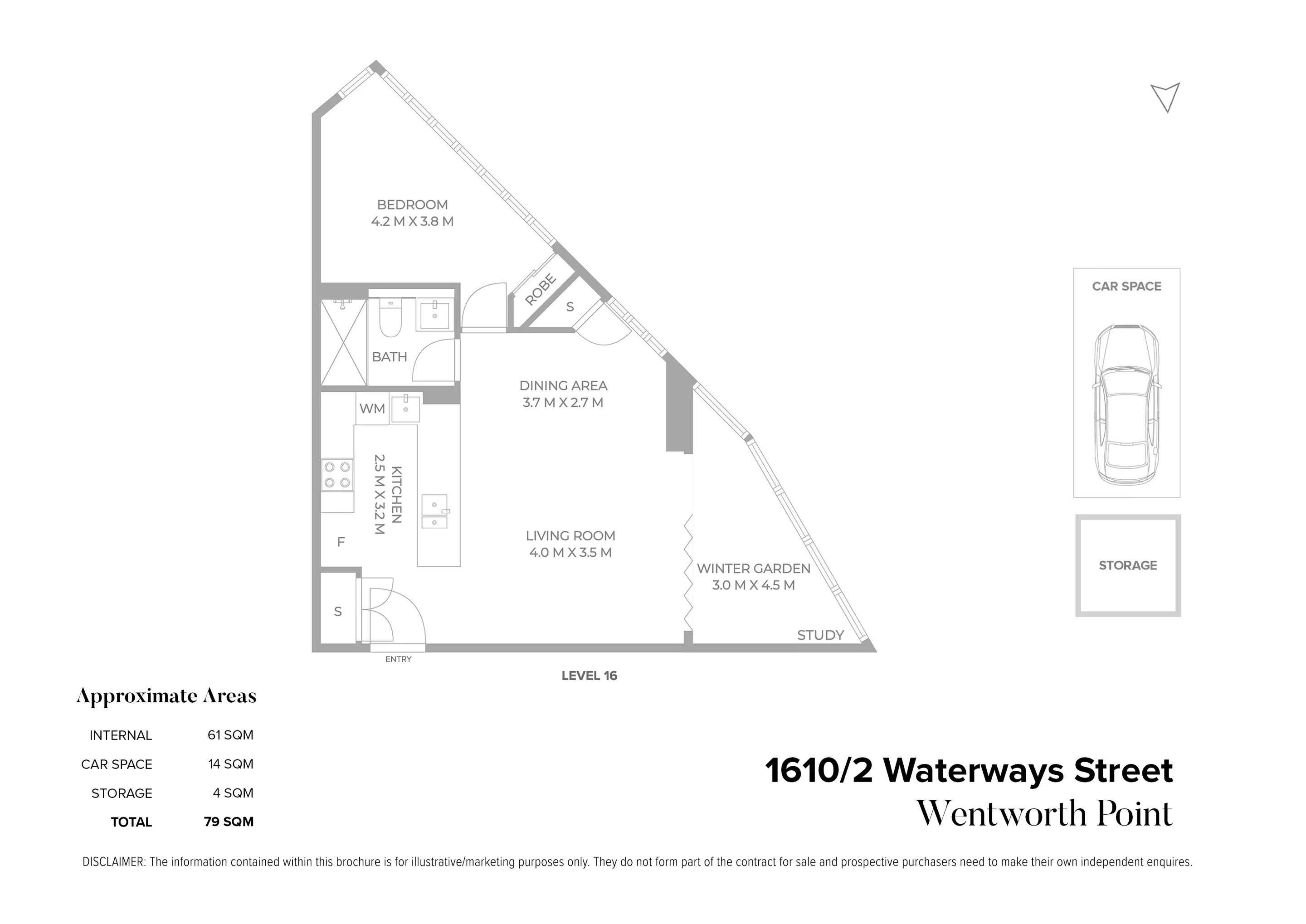 1610/2 Waterways Street, Wentworth Point Sold by Chidiac Realty - floorplan