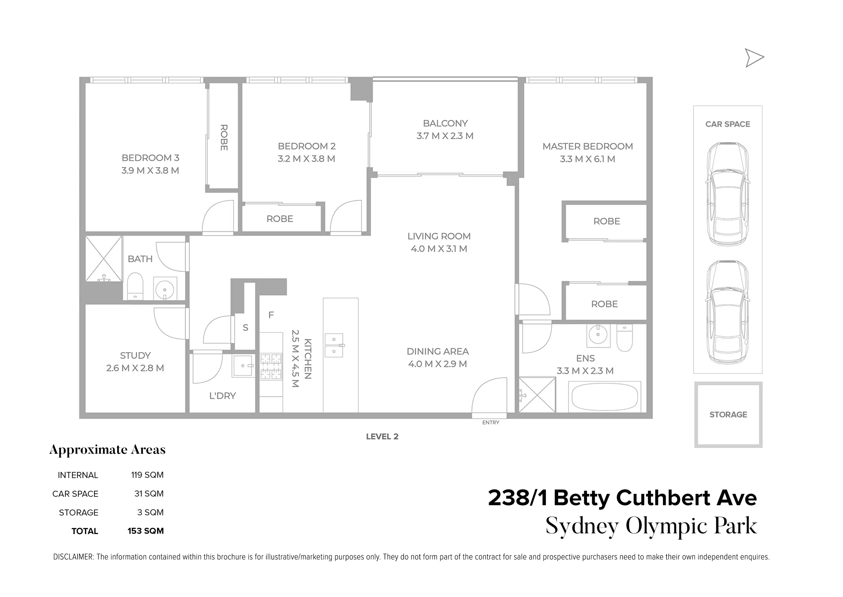 238/1 Betty Cuthbert Avenue, Sydney Olympic Park Sold by Chidiac Realty - floorplan