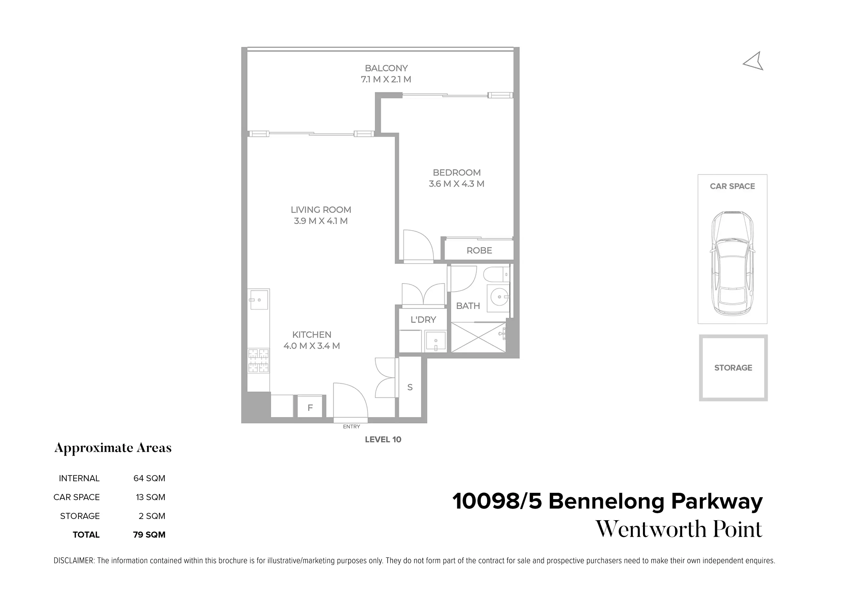 10098/5 Bennelong Parkway, Wentworth Point Sold by Chidiac Realty - floorplan
