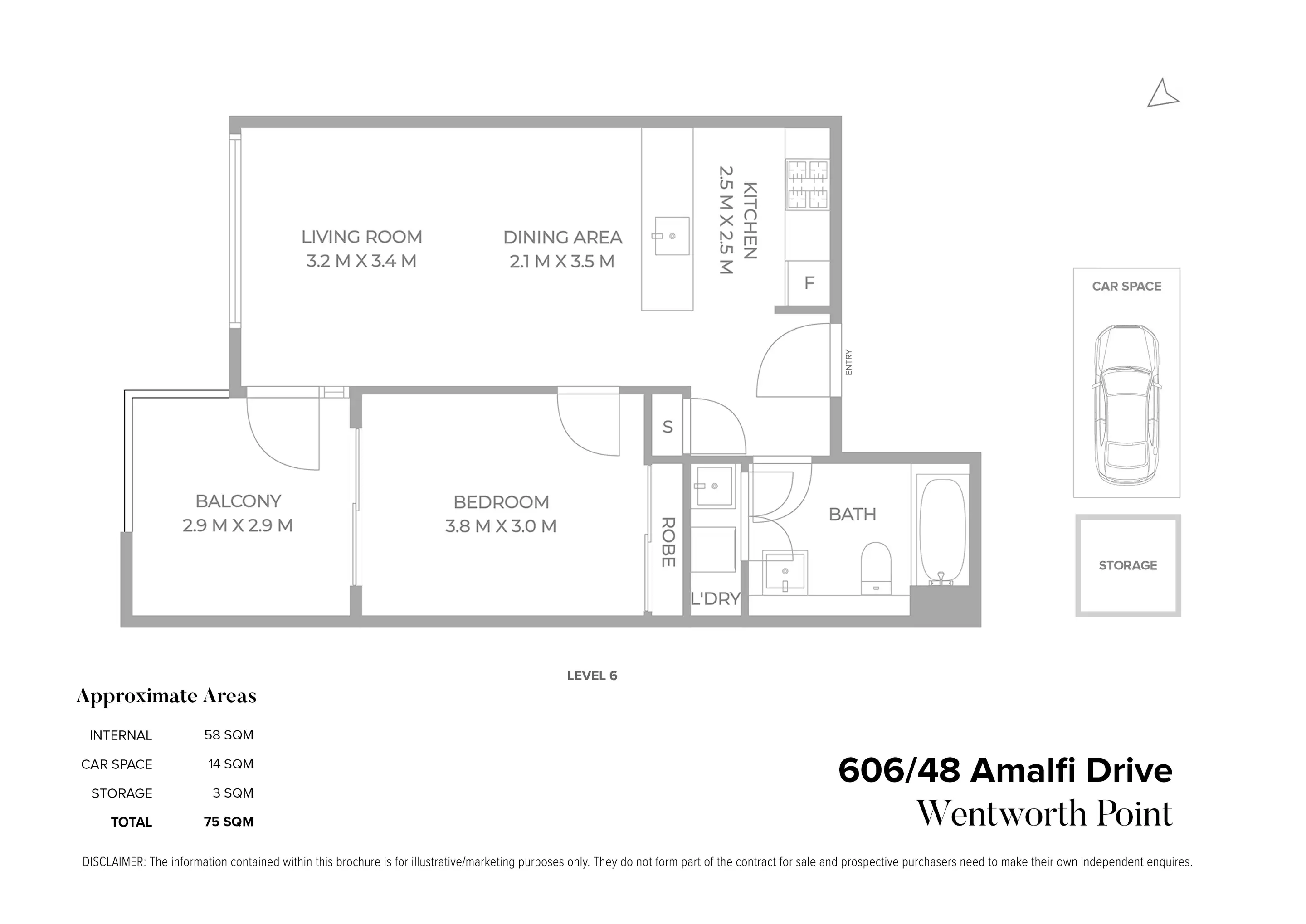 606/48 Amalfi Drive, Wentworth Point Sold by Chidiac Realty - floorplan