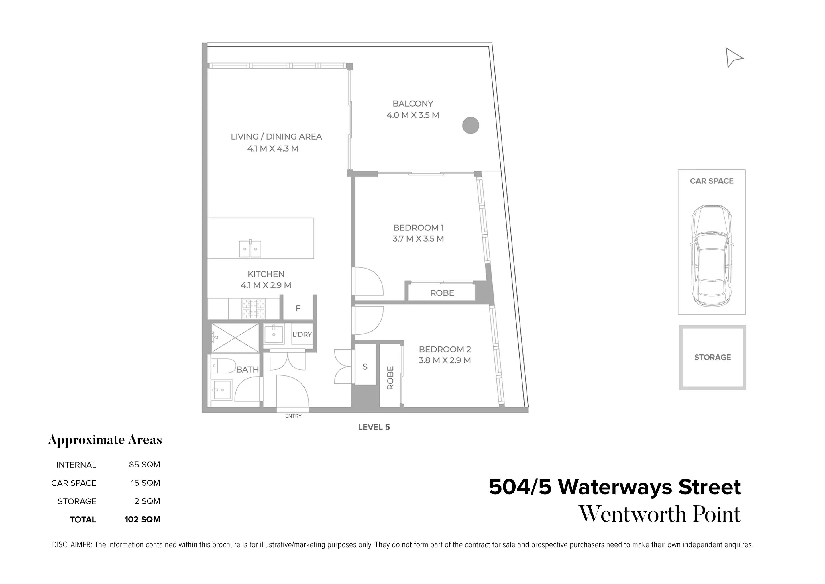 504/5 Waterways Street, Wentworth Point Sold by Chidiac Realty - floorplan