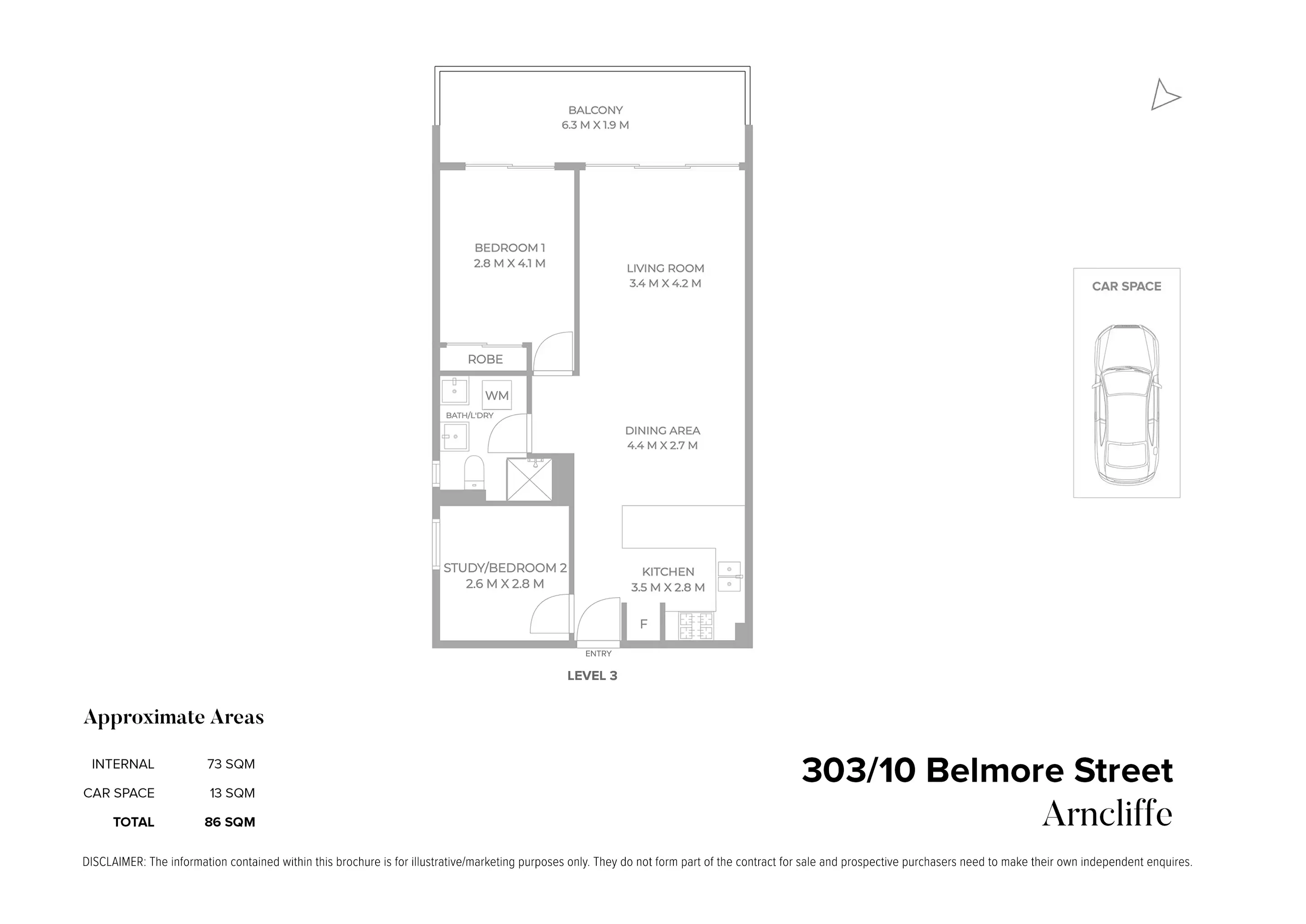 303/10-12 Belmore Street, Arncliffe Sold by Chidiac Realty - floorplan
