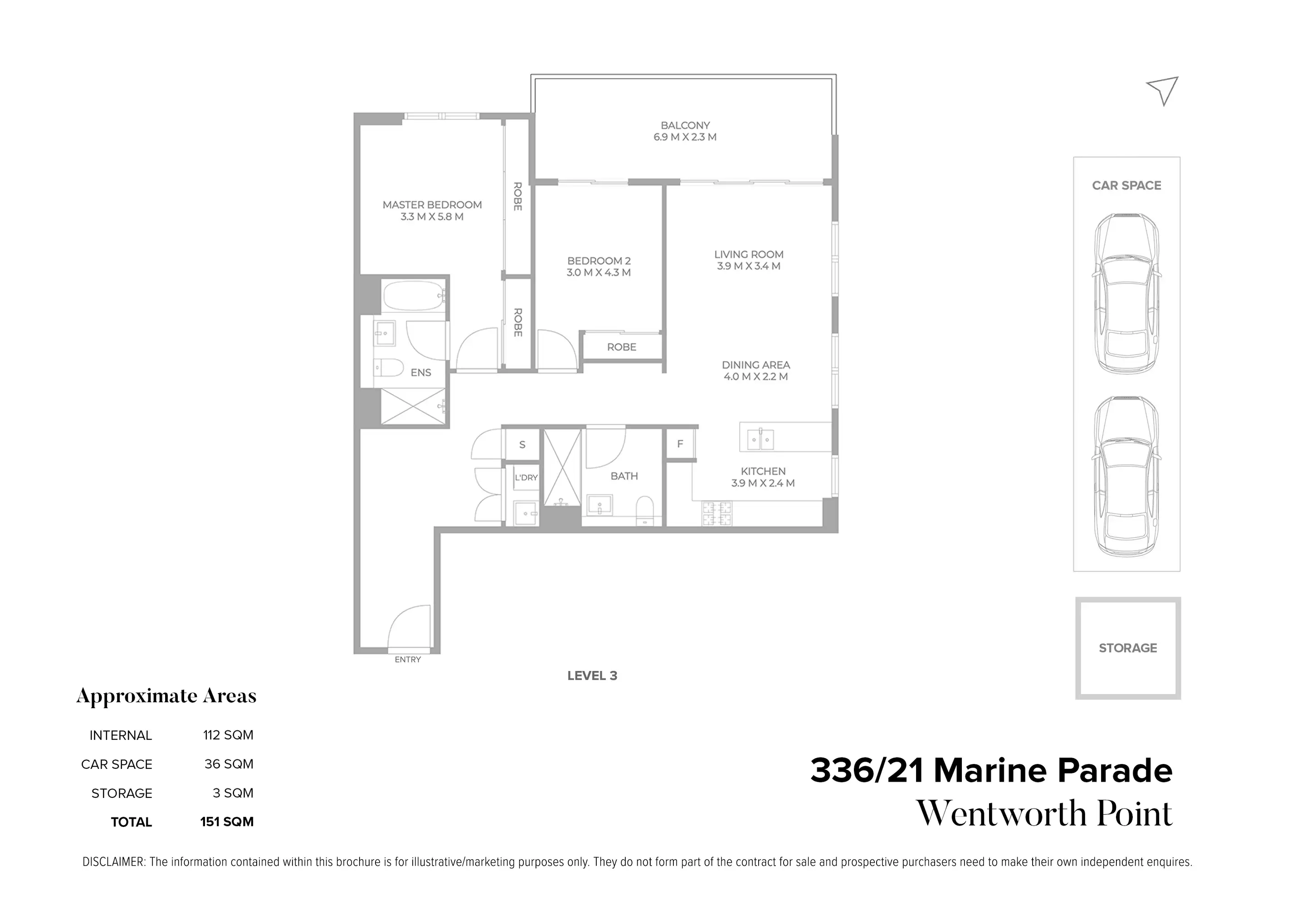 336/21 Marine Parade, Wentworth Point Sold by Chidiac Realty - floorplan