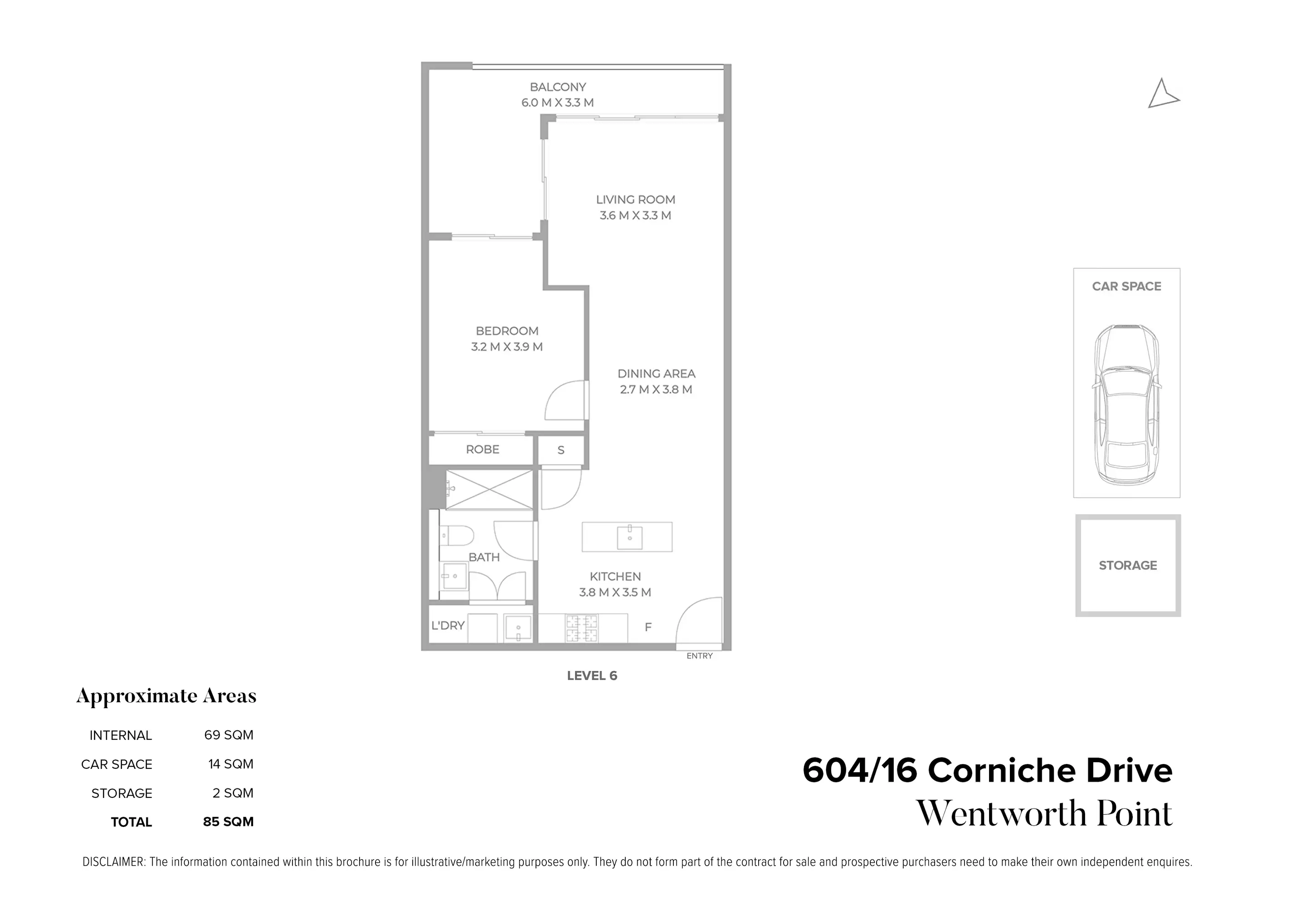 604/16 Corniche Drive, Wentworth Point Sold by Chidiac Realty - floorplan