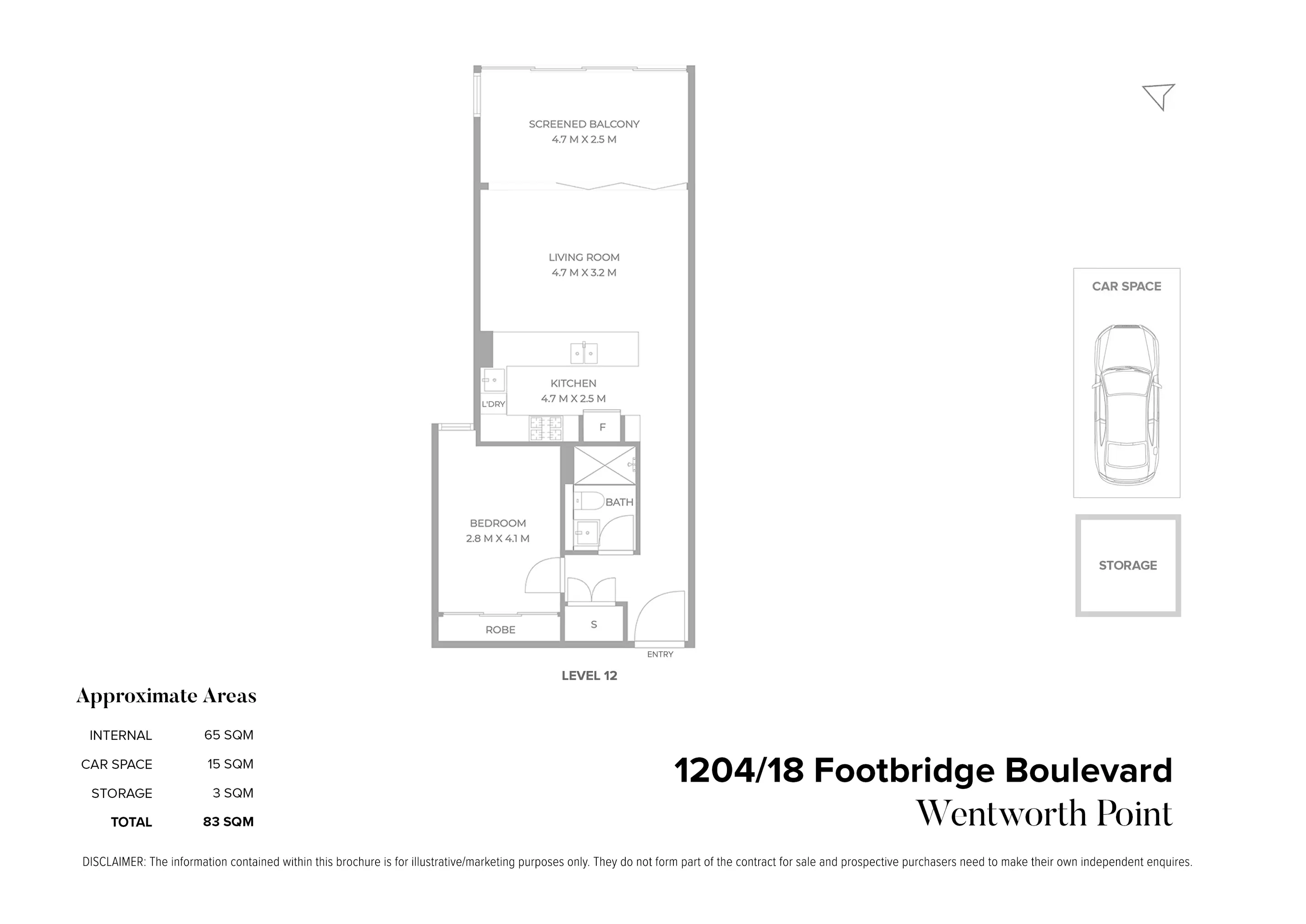 1204/18 Footbridge Boulevard, Wentworth Point Sold by Chidiac Realty - floorplan