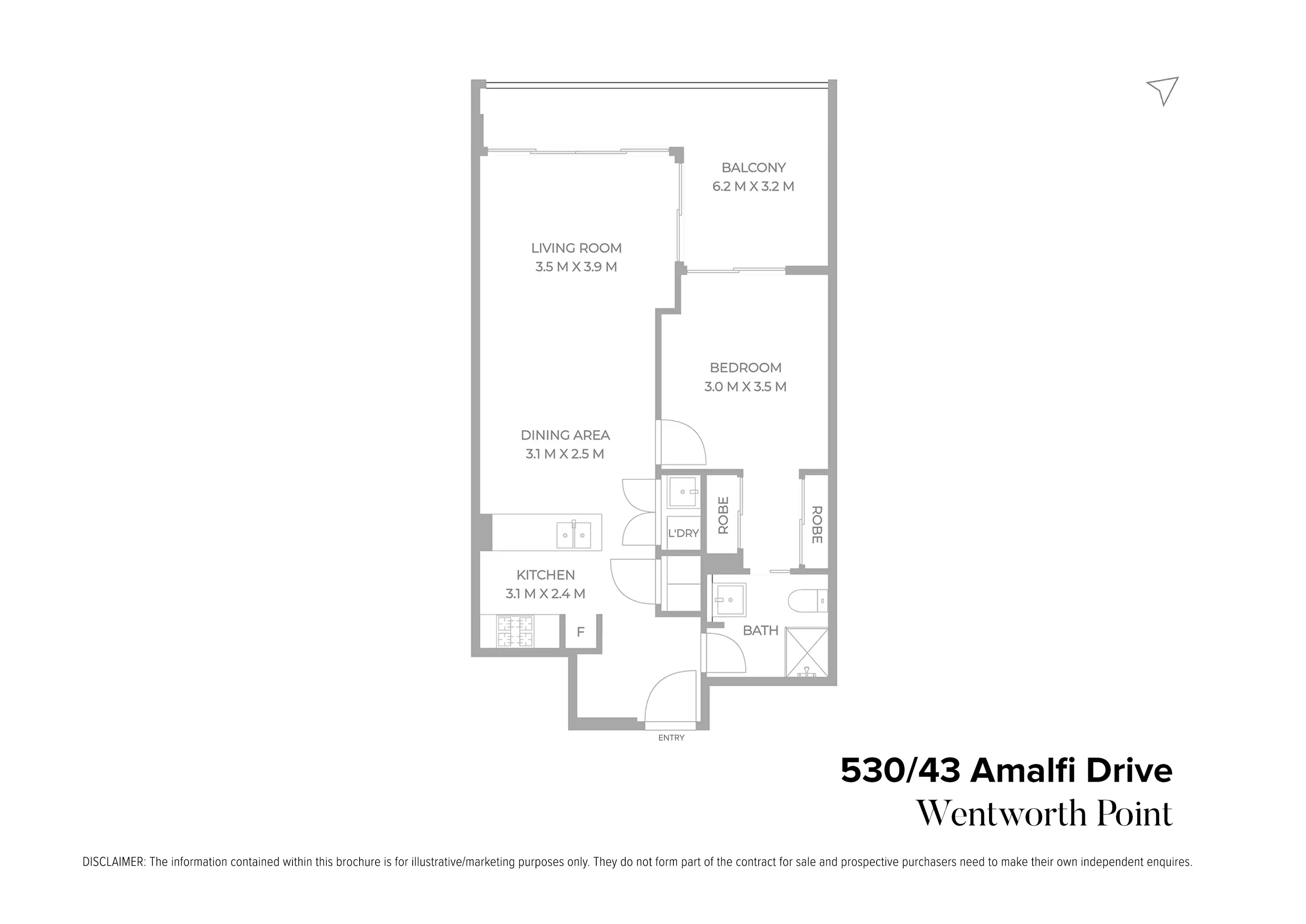 530/43 Amalfi Drive, Wentworth Point Sold by Chidiac Realty - floorplan