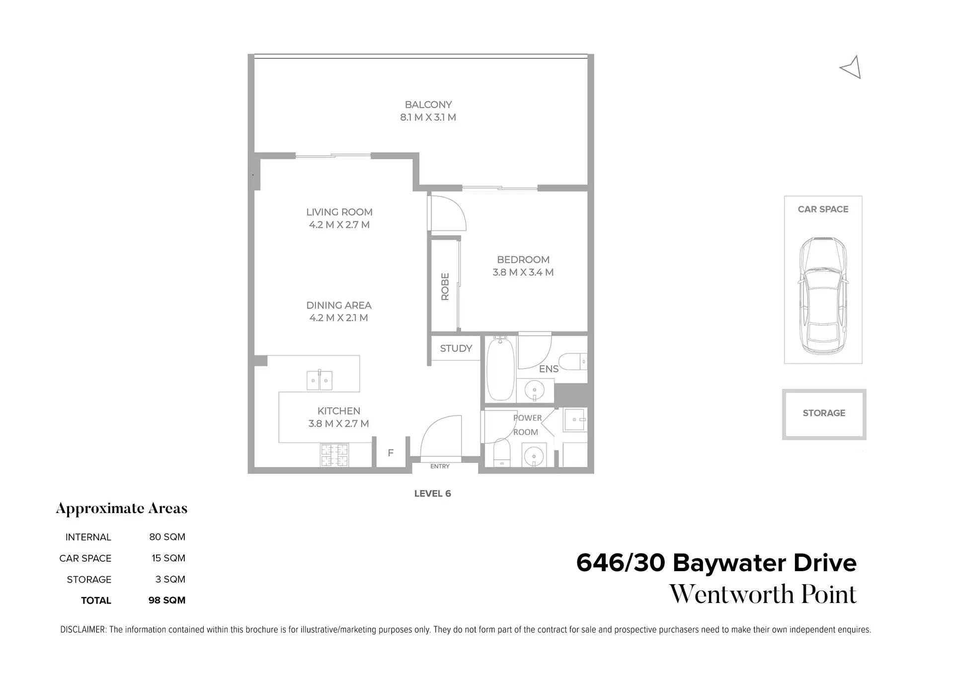 646/30 Baywater Drive, Wentworth Point Sold by Chidiac Realty - floorplan
