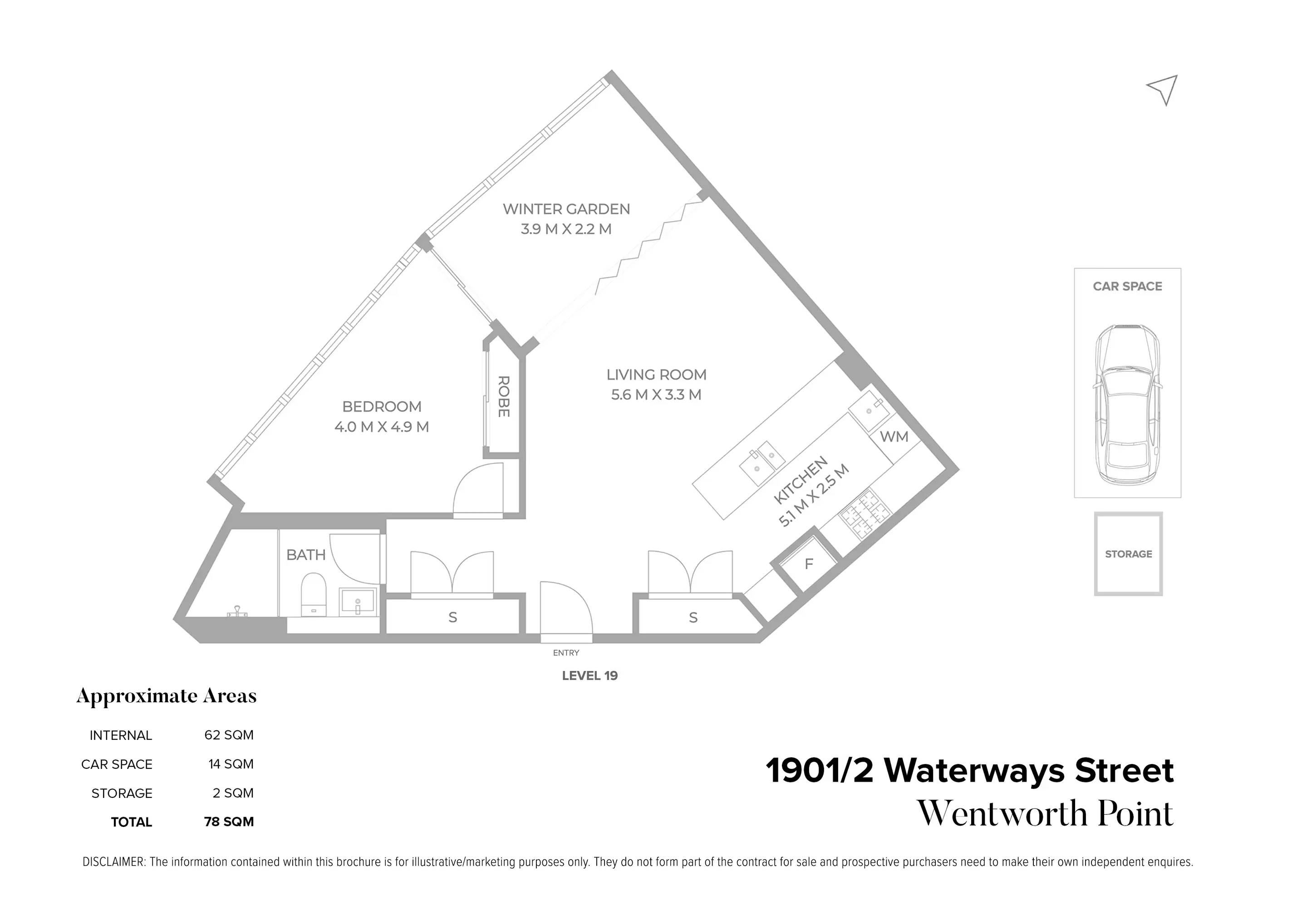 1901/2 Waterways Street, Wentworth Point Sold by Chidiac Realty - floorplan